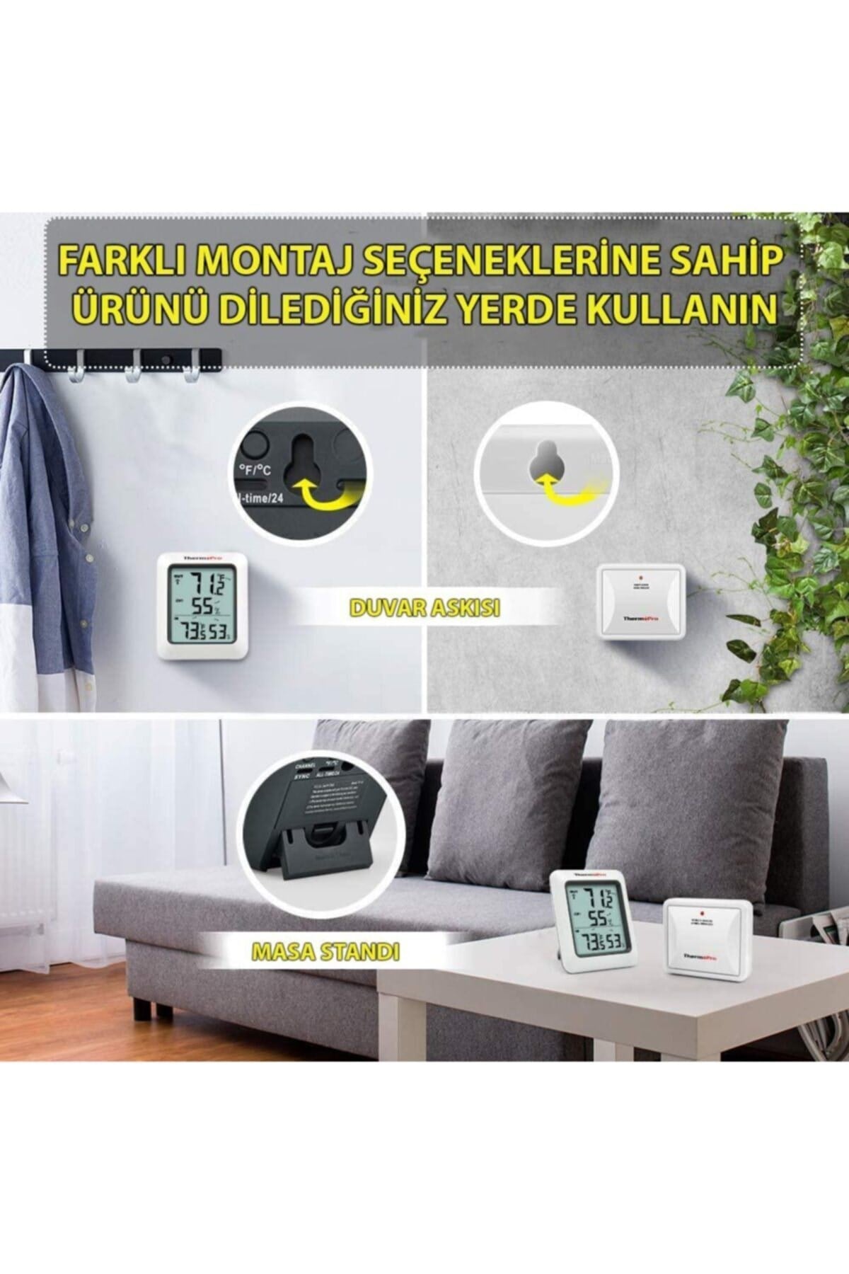Tp60c Wifi Iç-dış Mekan Dijital Sıcaklık Ve Nem Ölçer