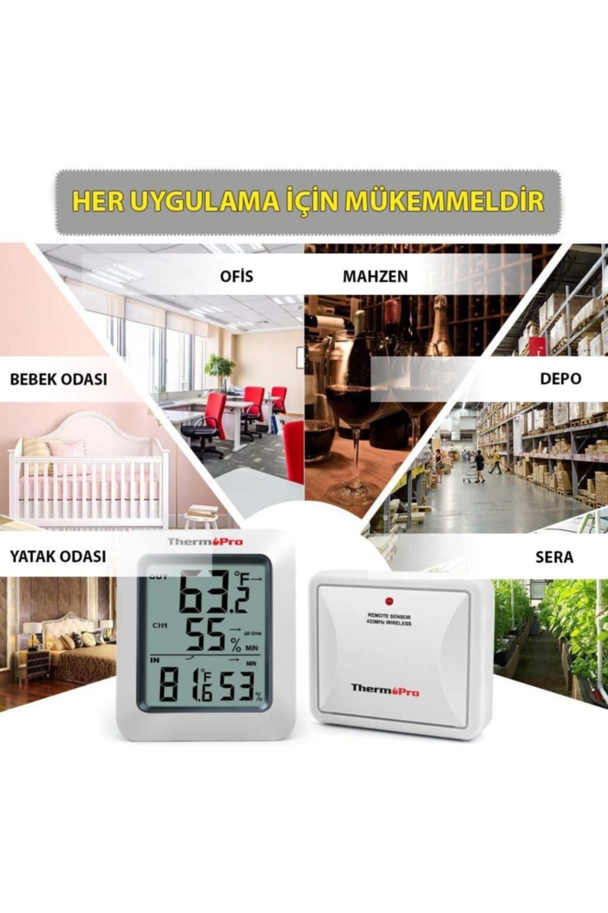 Tp60c Wifi Iç-dış Mekan Dijital Sıcaklık Ve Nem Ölçer