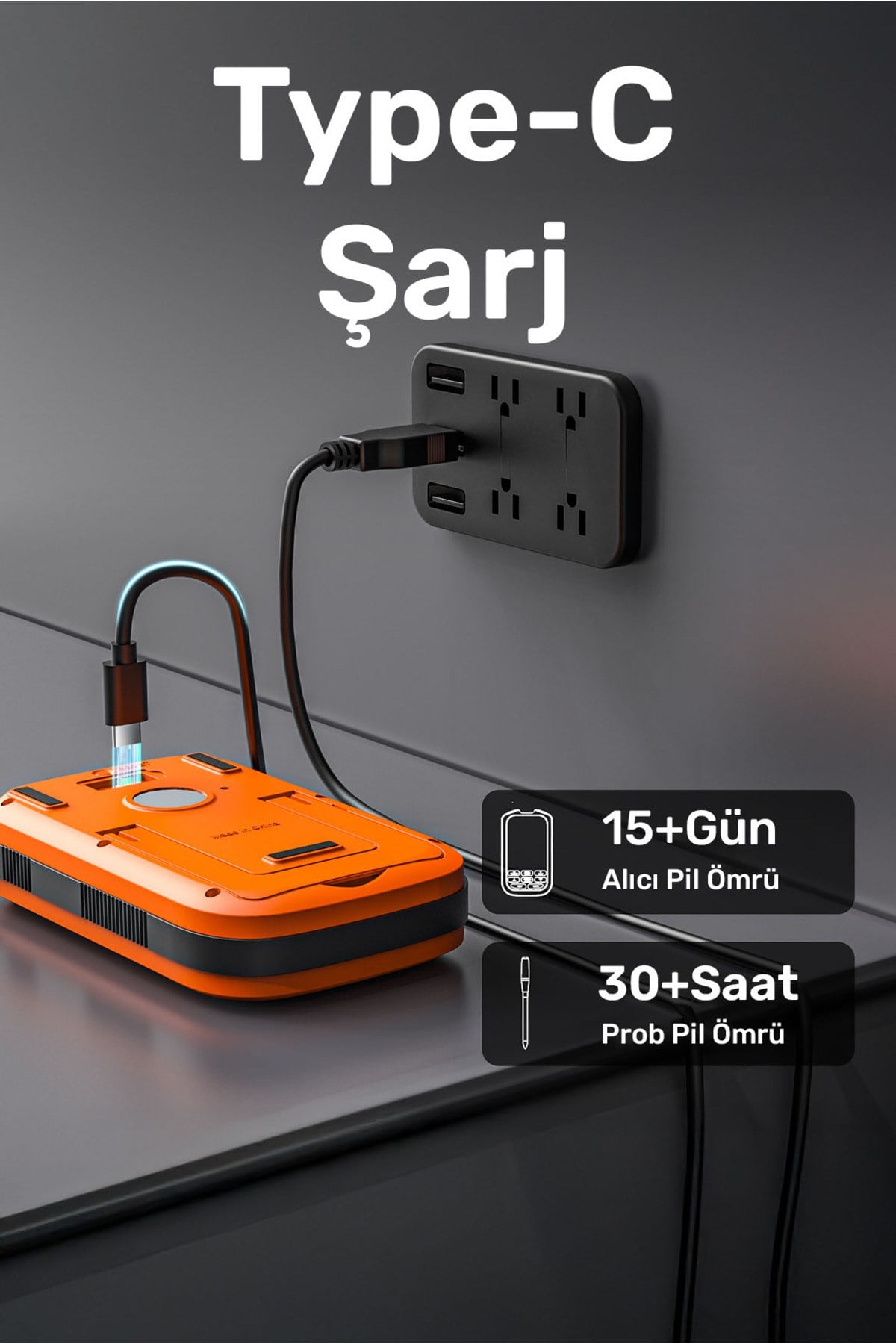 TP863B 2Problu Zamanlayıcılı 610m Kablosuz Barbekü/Mangal Profesyonel Pişirme Termometresi