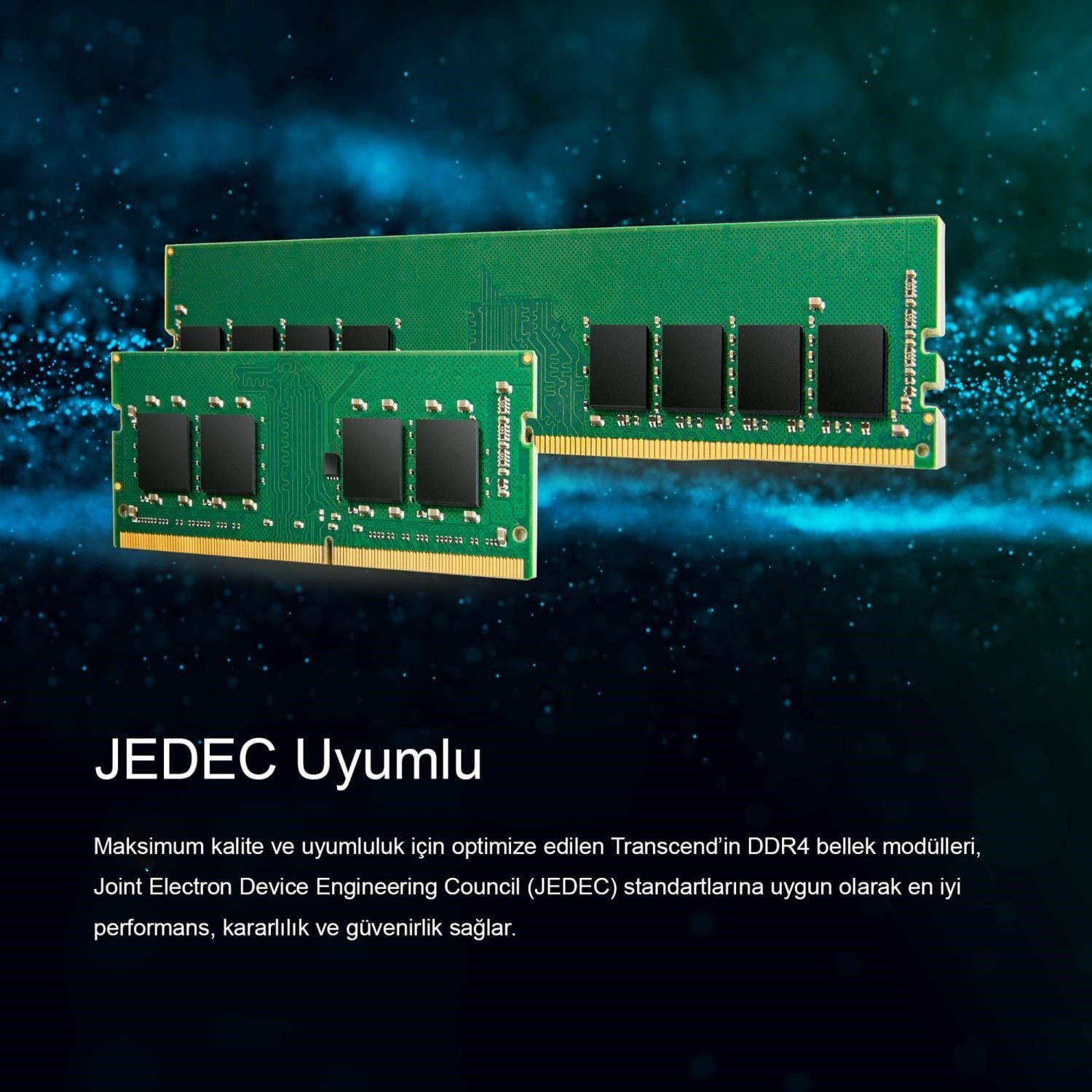 Transcend JM3200HLE-32G 32GB DDR4 3200Mhz CL22 1.2V Masaüstü Ram