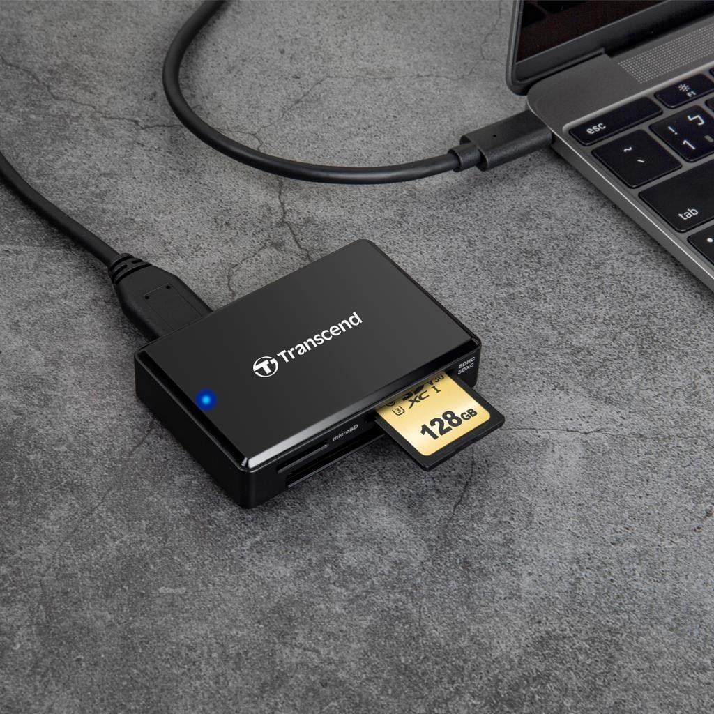 Transcend TS-RDC8K2 CF/SD/SDHC/SDXC/microSD  Type-C Çoklu Kart Okuyucu