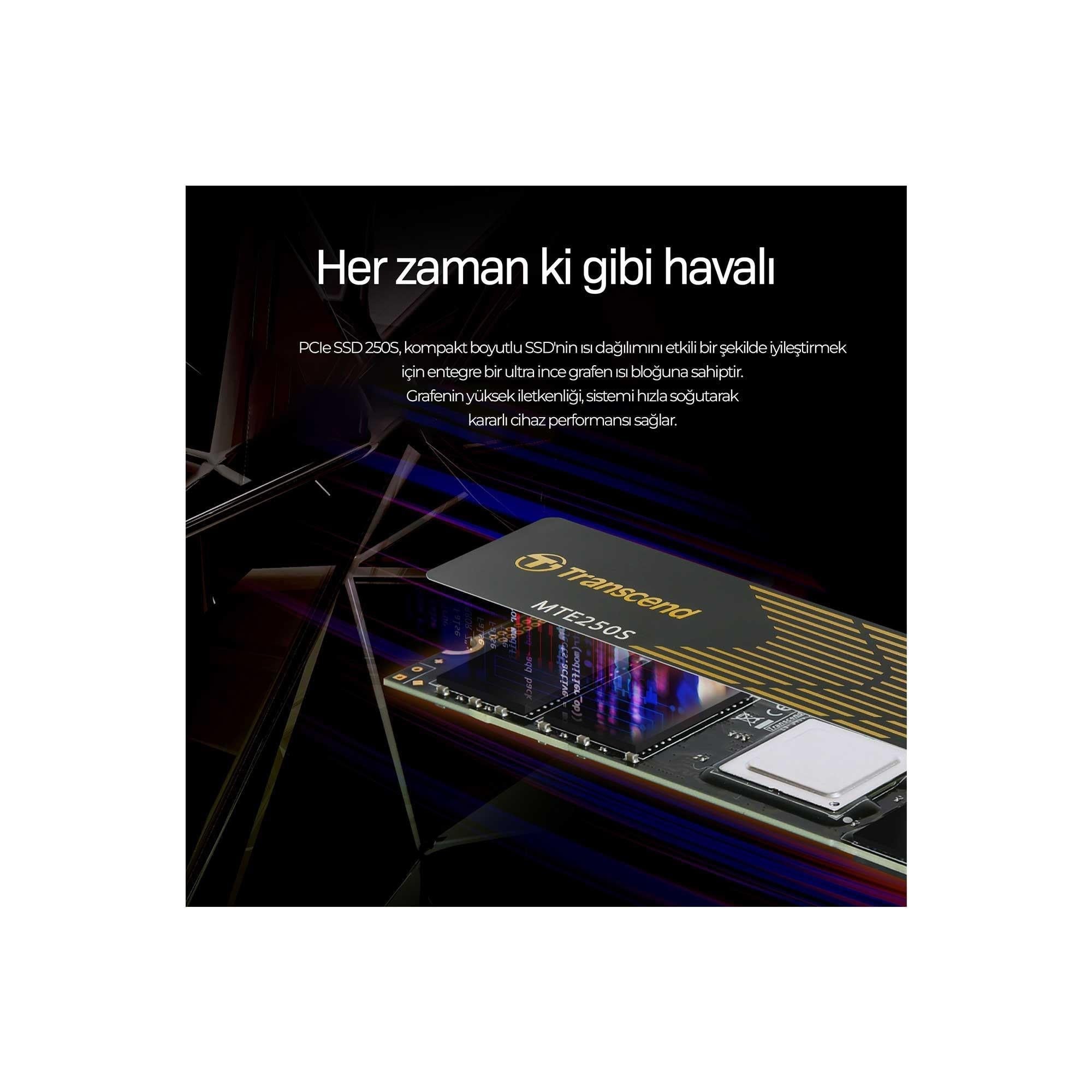Transcend TS4TMTE250S 4TB 7500/6700MB/s PCIe Gen4x4 NVme 3D 2280 TLC M.2 SSD