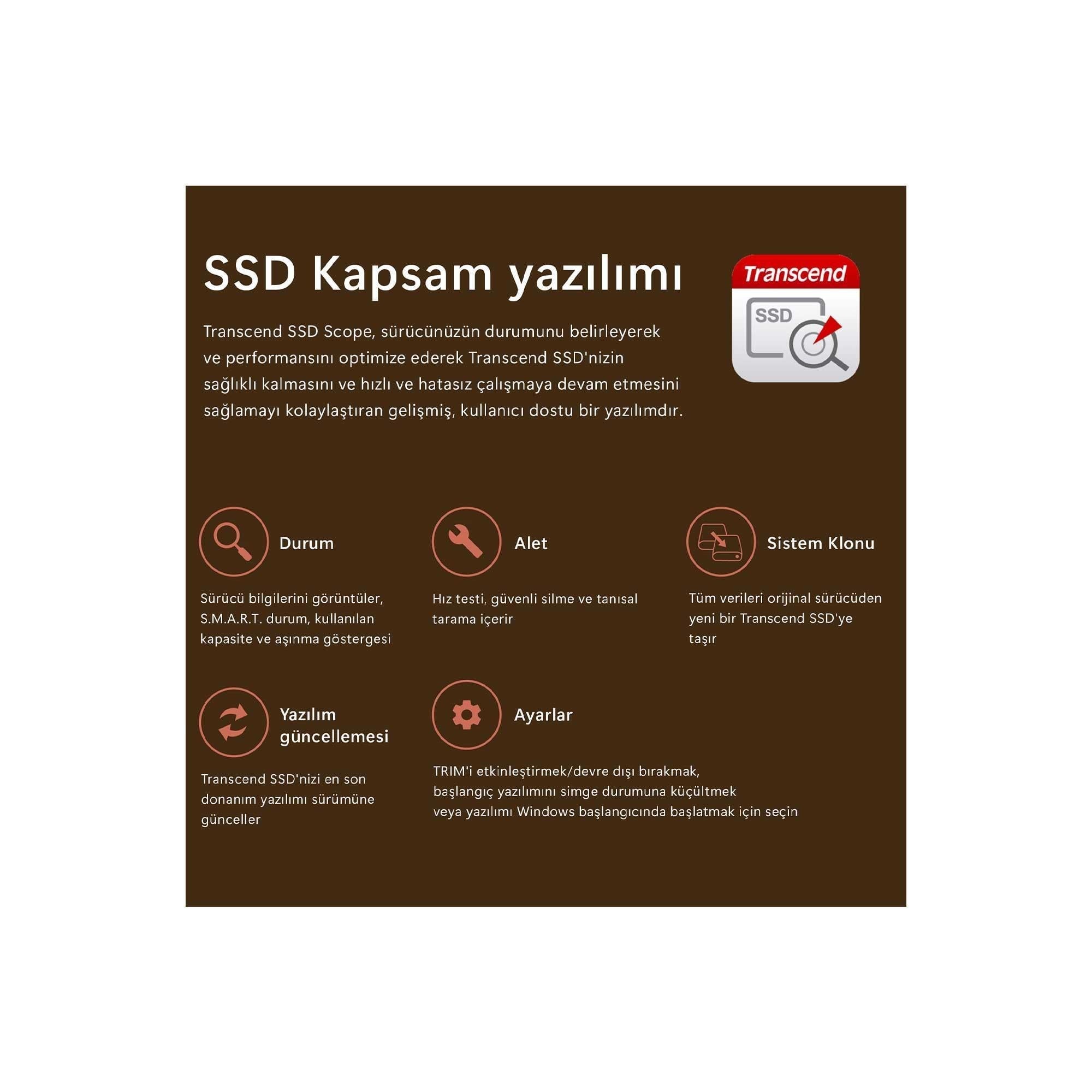 Transcend TS4TMTE250S 4TB 7500/6700MB/s PCIe Gen4x4 NVme 3D 2280 TLC M.2 SSD