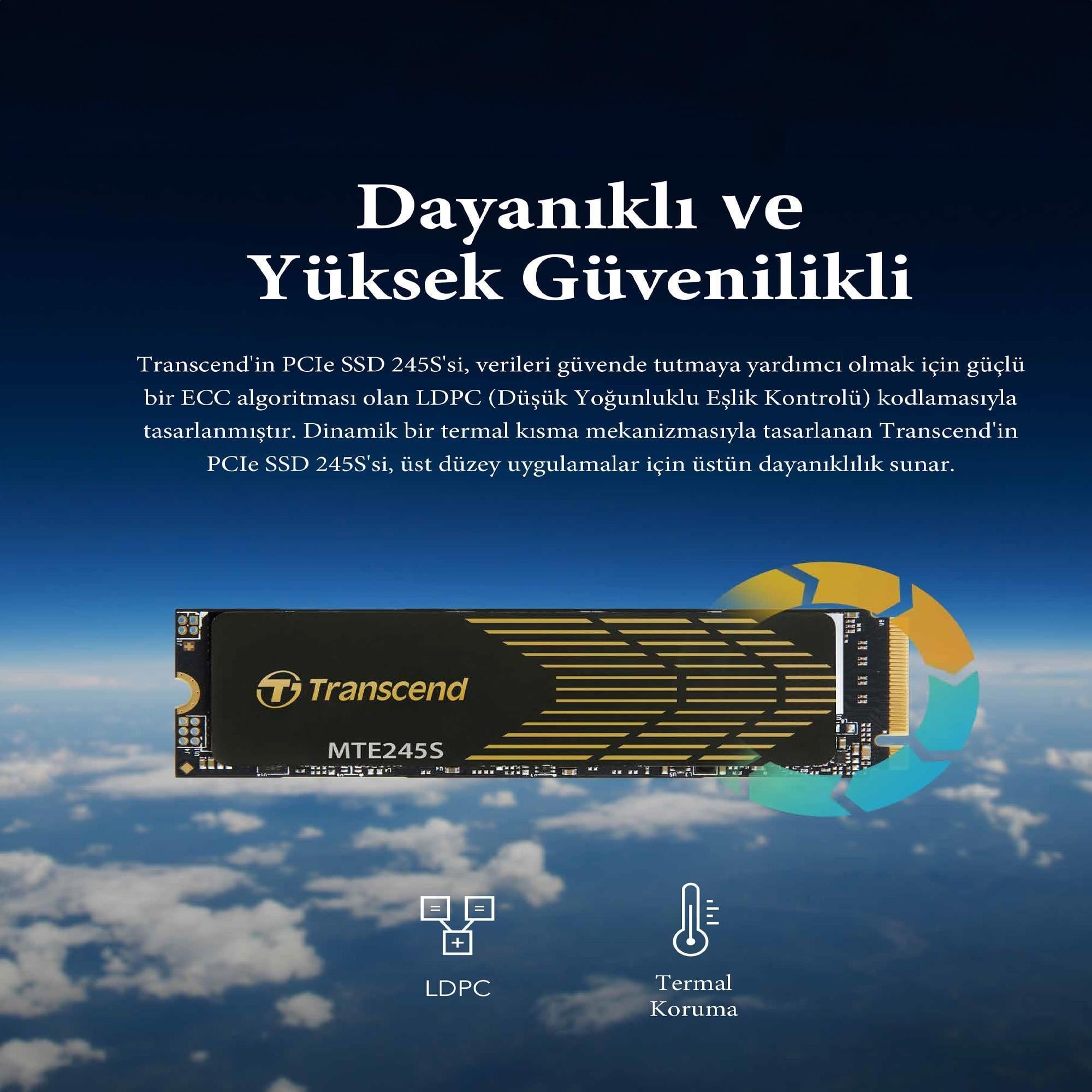 Transcend TS500GMTE245S 500GB M.2 22x80 Nvme SSD
