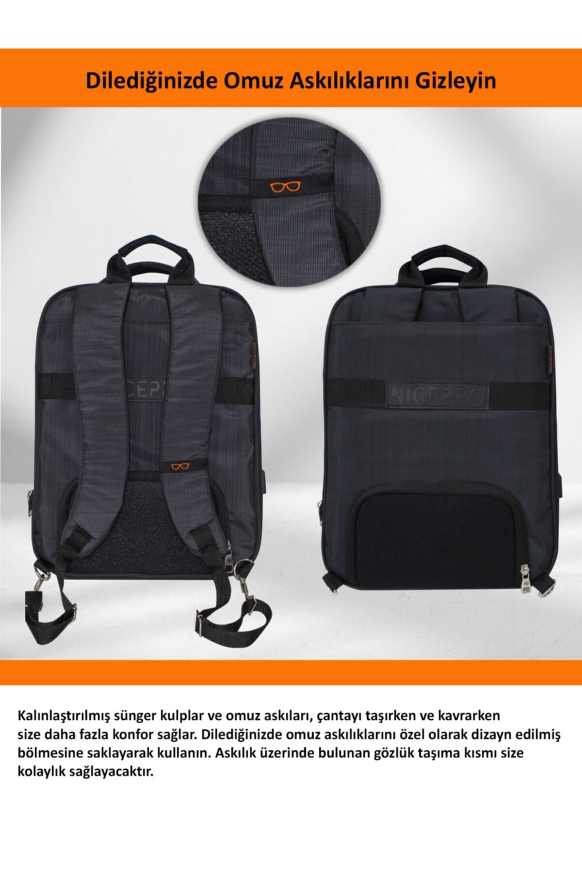 Trv02 Travela Genişleyebilir 40lt Notebook Ve Seyahat Sırt Çantası 16