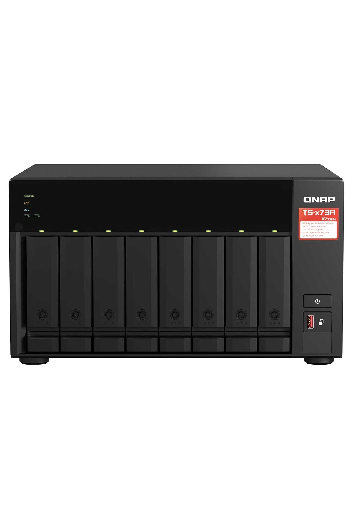 TS-873A-SW5T011 8GB 2TBHDD+1TBSSD SATA Desteği RAID(0) NAS Depolama Ünitesi