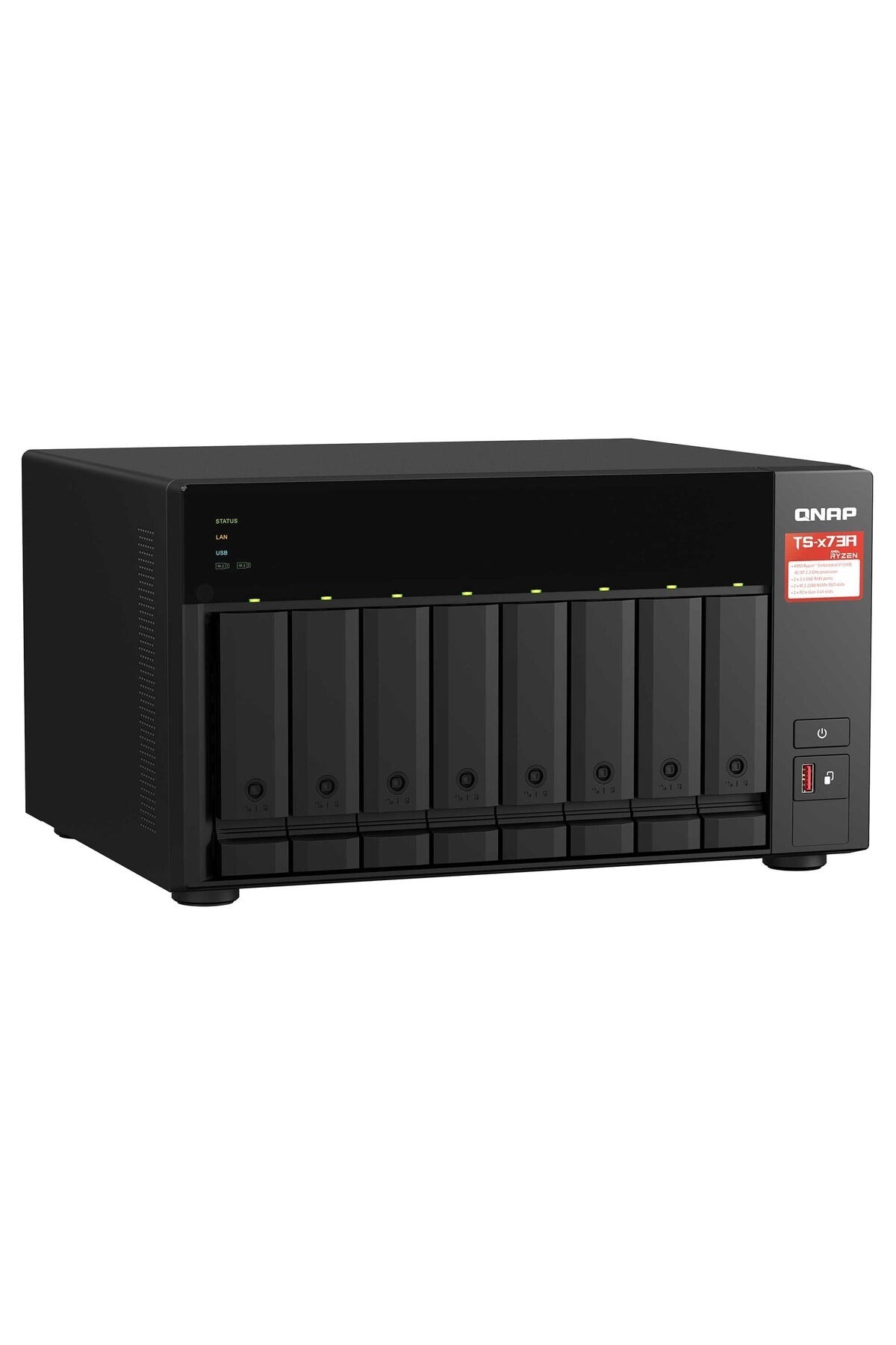 TS-873A-SW5T012 8GB 4TBHDD+1TBSSD SATA Desteği RAID(0) NAS Depolama Ünitesi