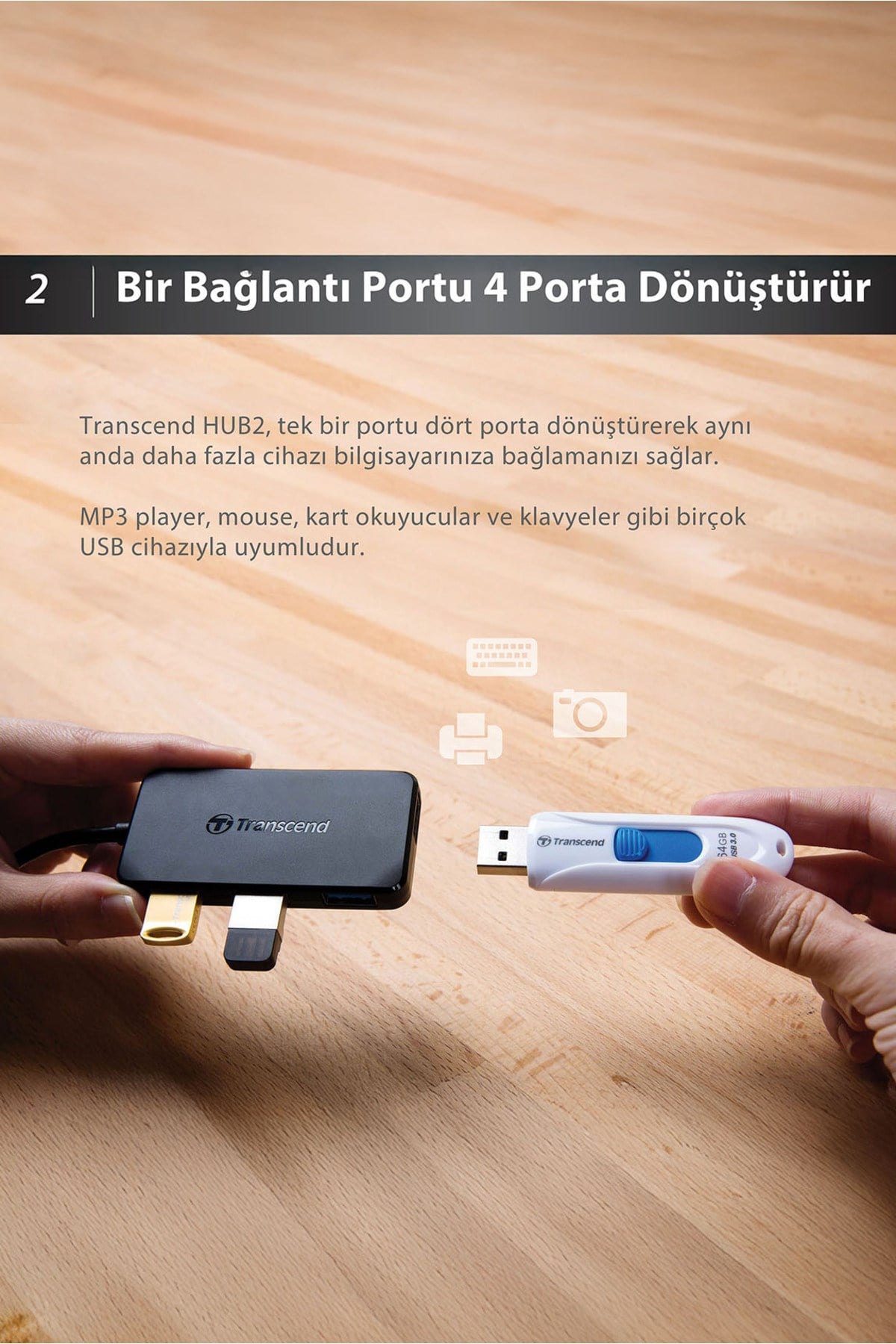 Ts-hub2k Usb 3.1 Gen 1, Usb A To 4 Port Usb Çoklayıcı Hub