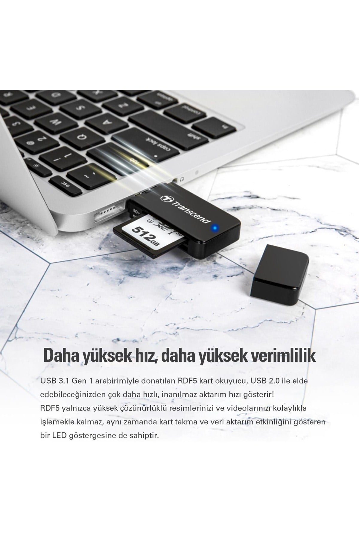 Ts-rdf5r Sd/microsd Usb 3.1 Kart Okuyucu Pembe