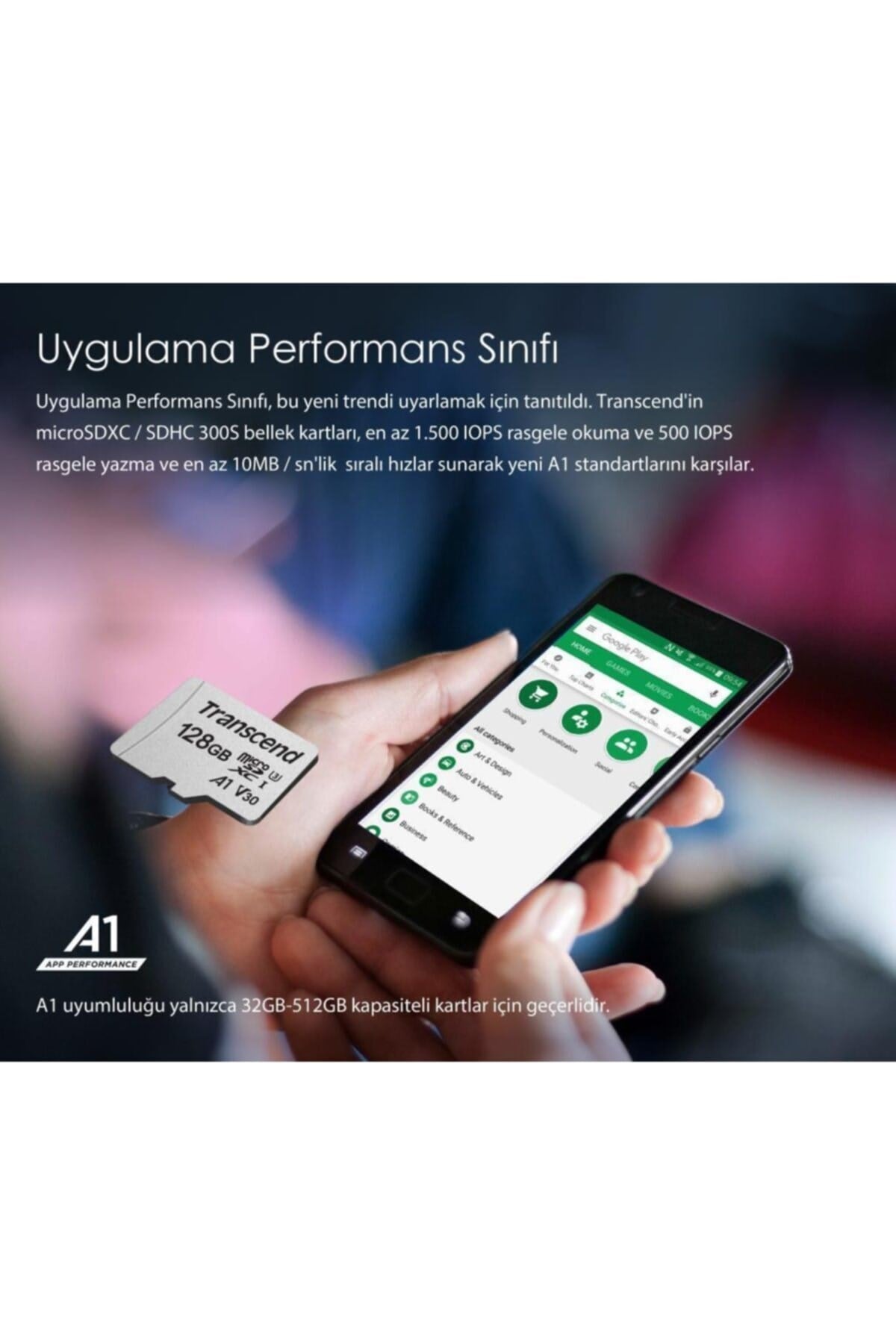 Ts128gusd300s 128gb Microsd Uhs-ı U3 A1 Hafıza Kartı