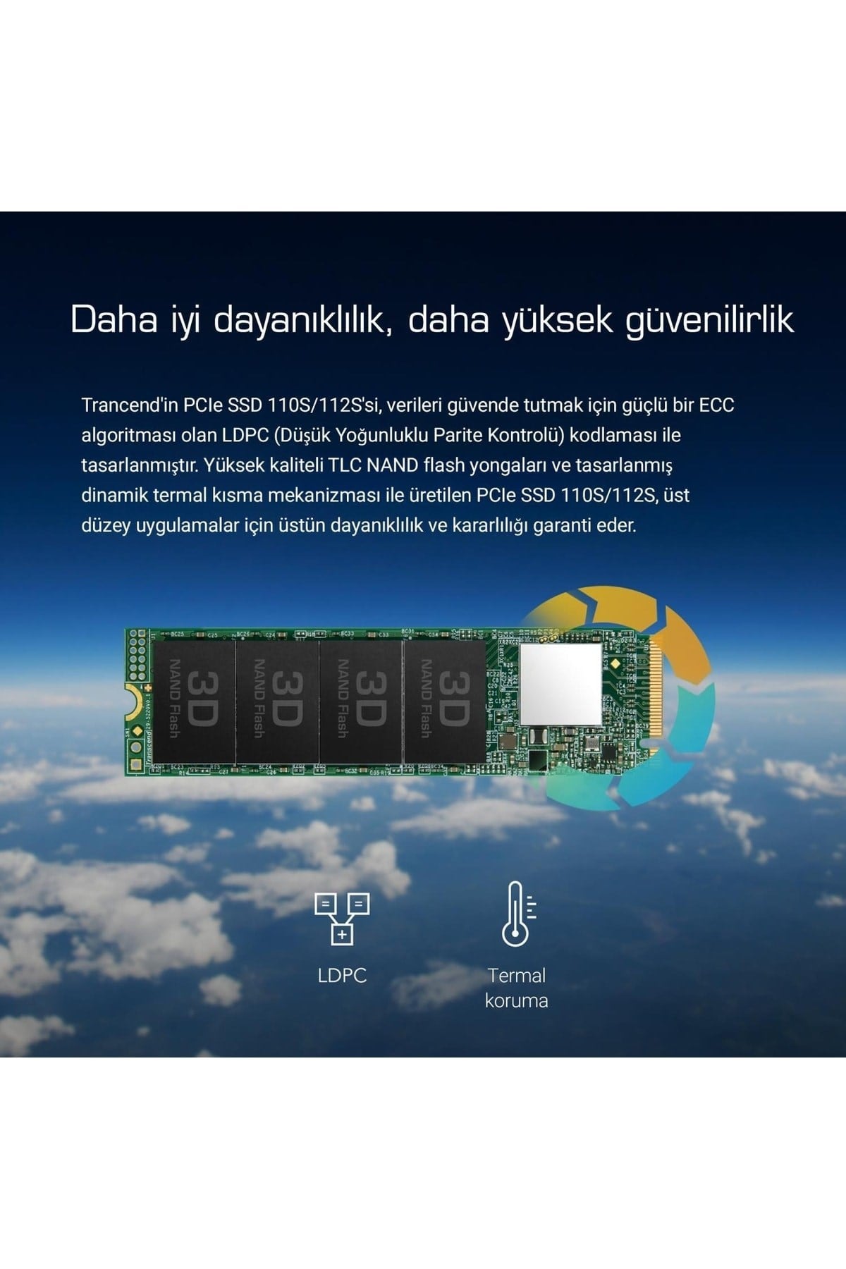 Ts1tmte110s 1tb 1700/1400mb/s Pcıe Gen3x4 Nvme 3d Tlc M.2 Ssd