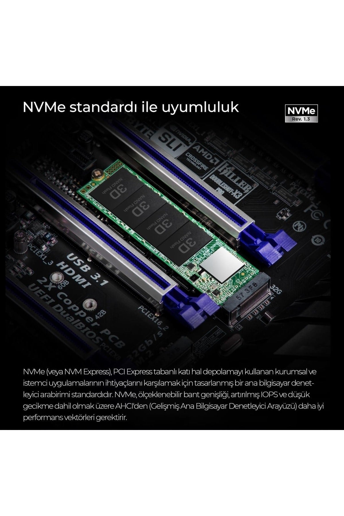 Ts1tmte110s 1tb 1700/1400mb/s Pcıe Gen3x4 Nvme 3d Tlc M.2 Ssd