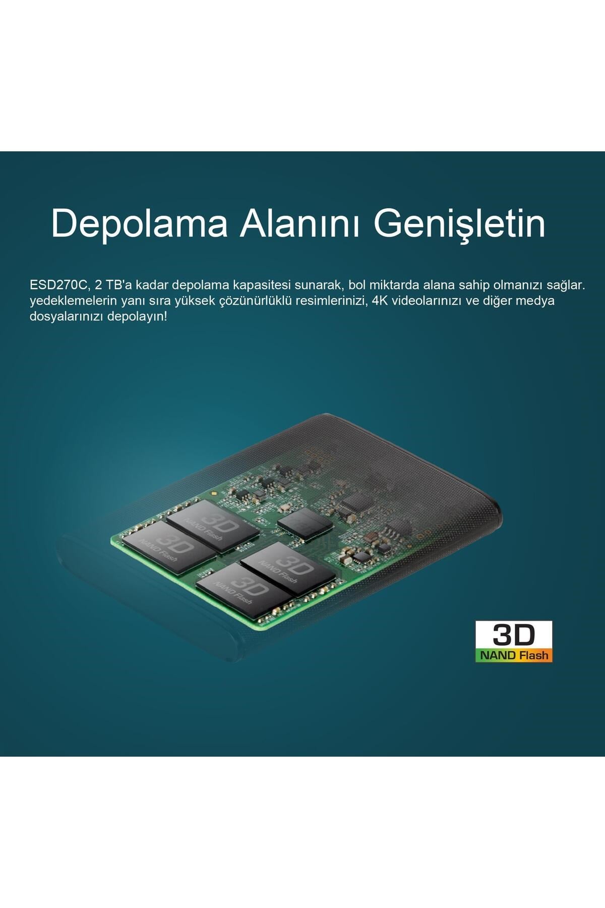 TS2TESD270C 2TB, External SSD, ESD270C,USB 3.1 Gen 2, Type C