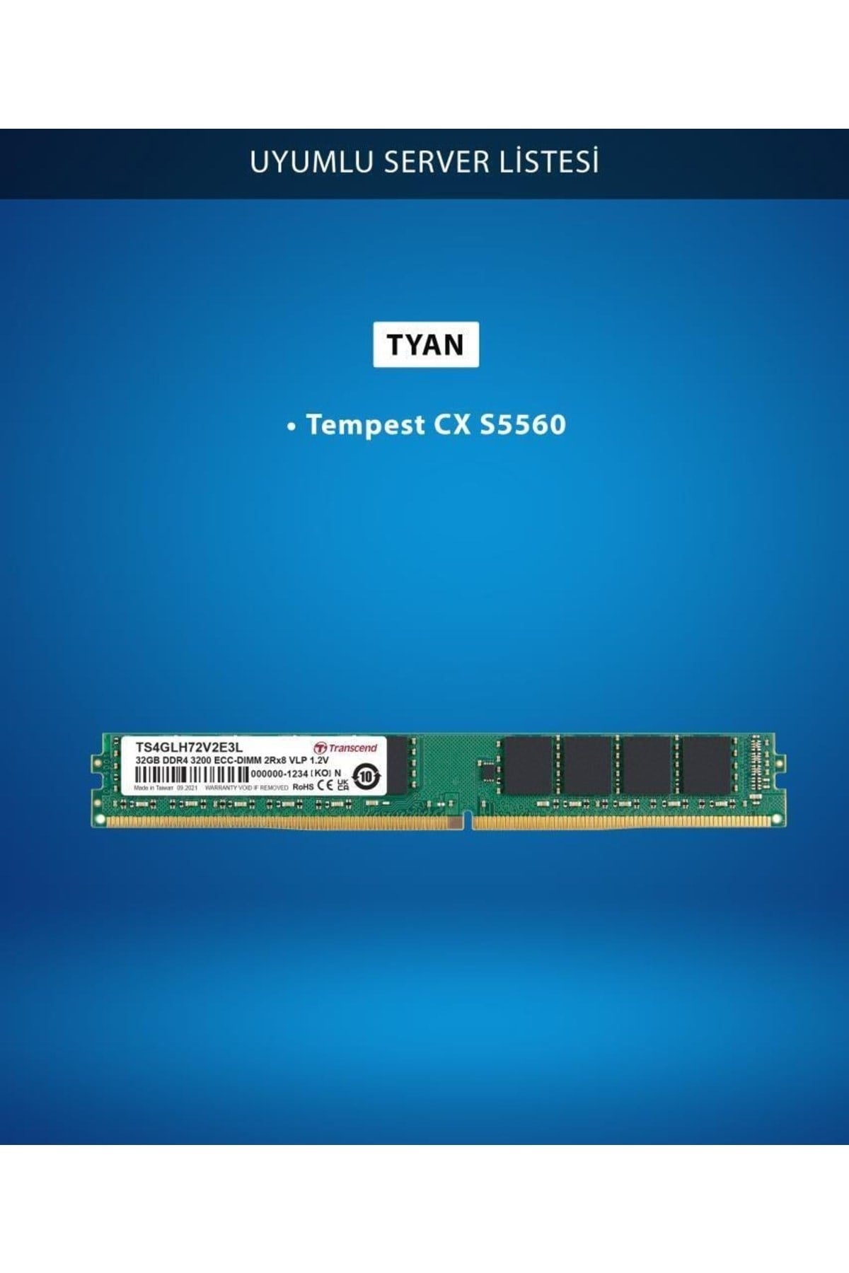 Ts4glh72v2e3 32gb Ddr4 3200mhz 1.2v Cl22 Ecc Server Ram