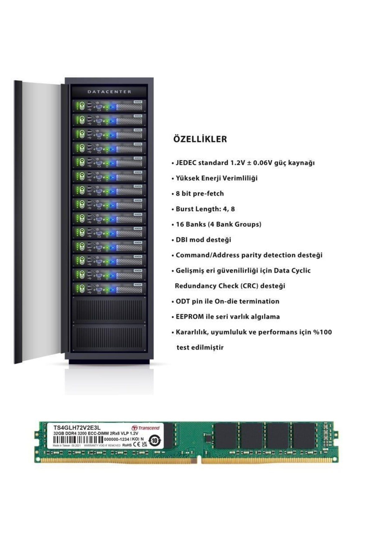 Ts4glh72v2e3 32gb Ddr4 3200mhz 1.2v Cl22 Ecc Server Ram