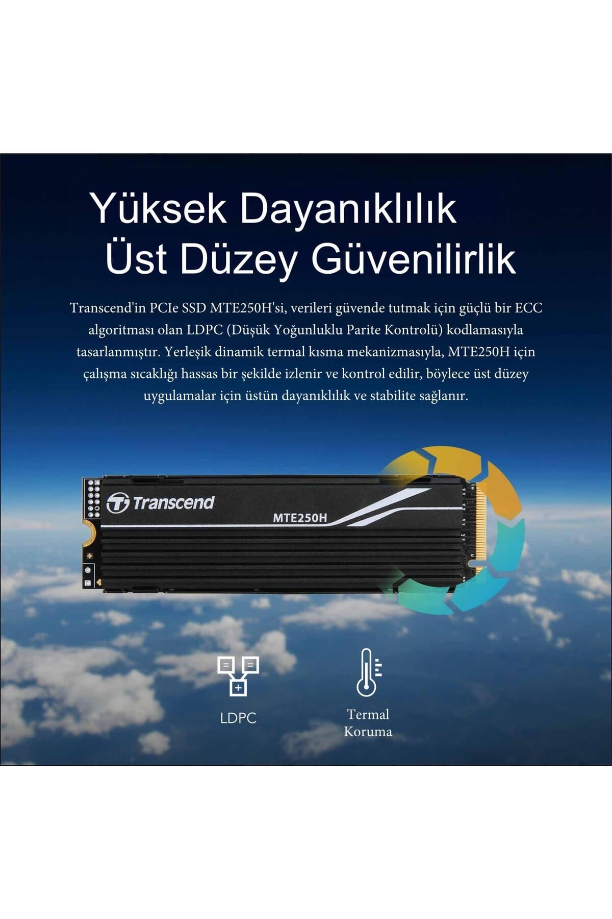 TS4TMTE250H 4TB M.2 2280 Gen4x4 NVMe Metal Soğutuculu SSD