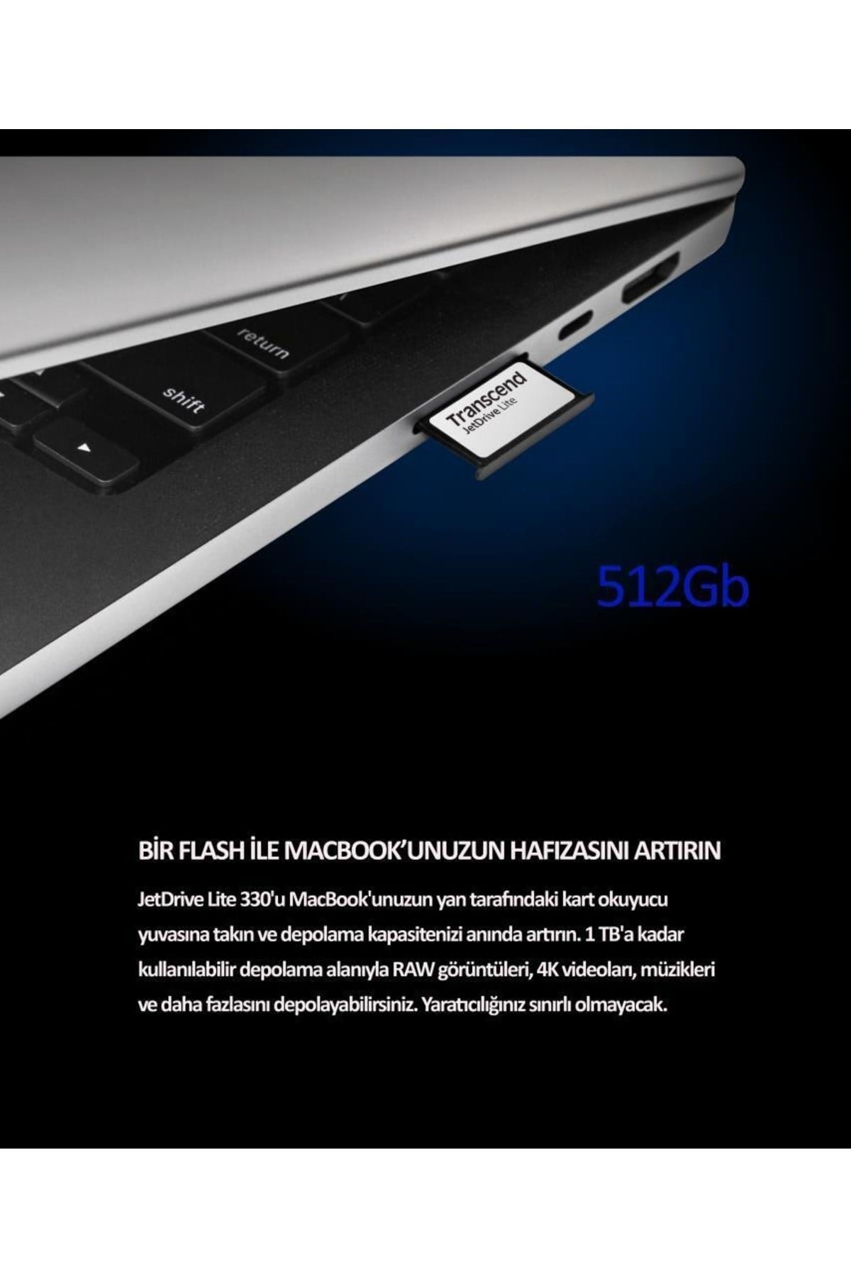 Ts512gjdl330 512 gb M1 Çip Uyumlu Macbook Hafıza Artırma Kartı