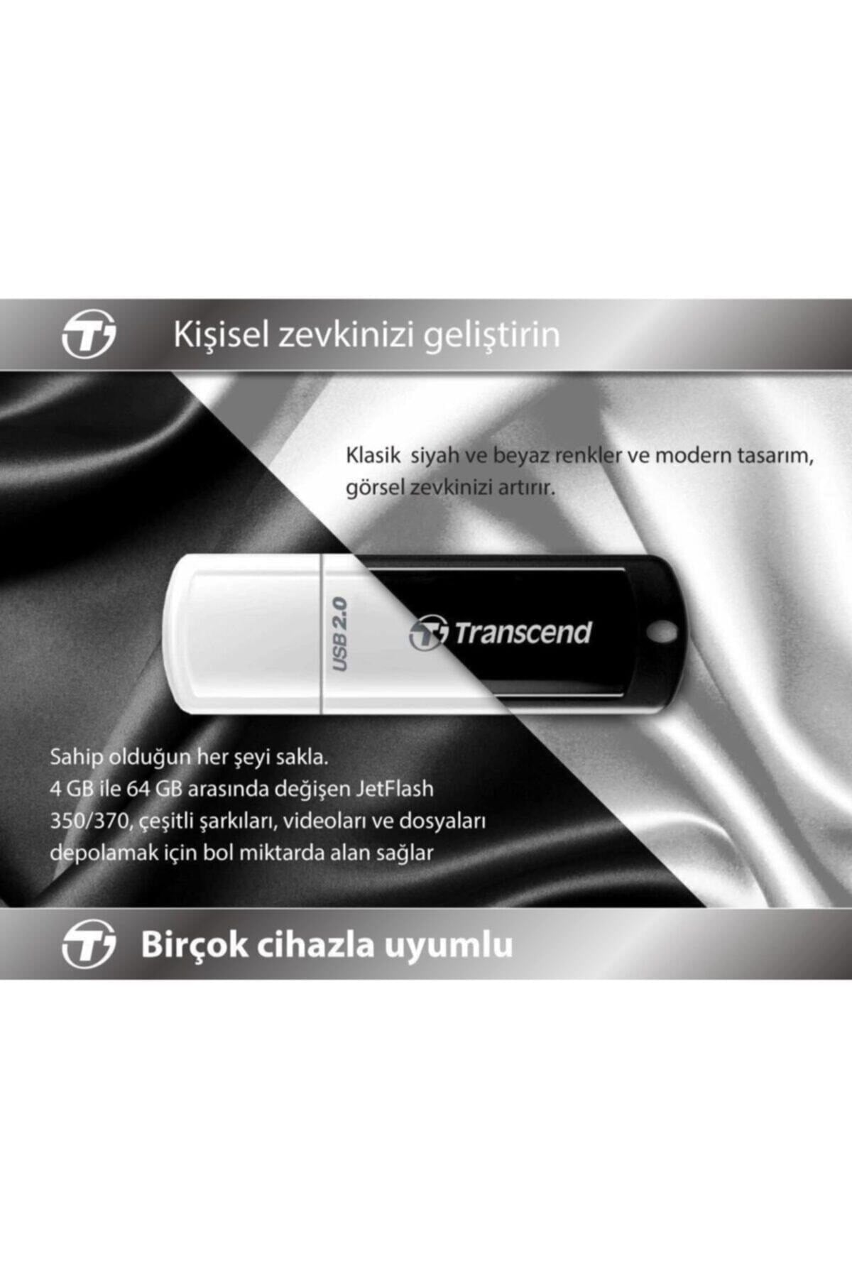 Ts64gjf350 64gb Pen Drive Usb2.0 Siyah Usb Bellek