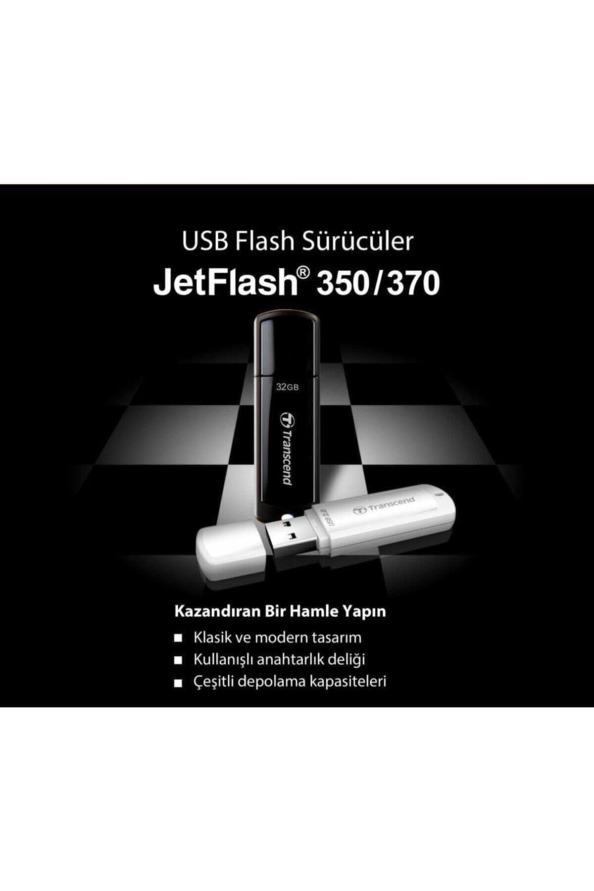 Ts64gjf350 64gb Pen Drive Usb2.0 Siyah Usb Bellek