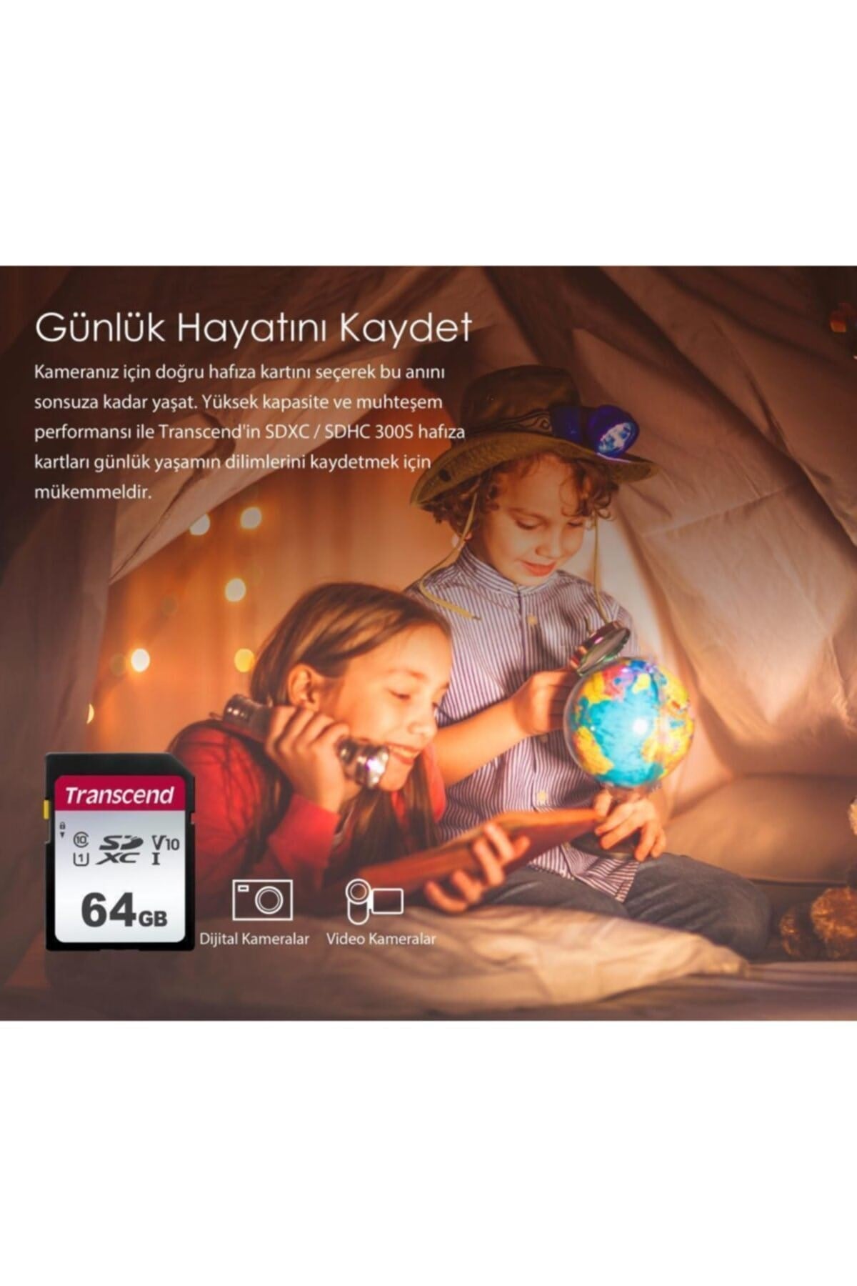 Ts64gsdc300s 64gb Sdxc/sdhc Uhs-ı U1 Sd Hafıza Kartı