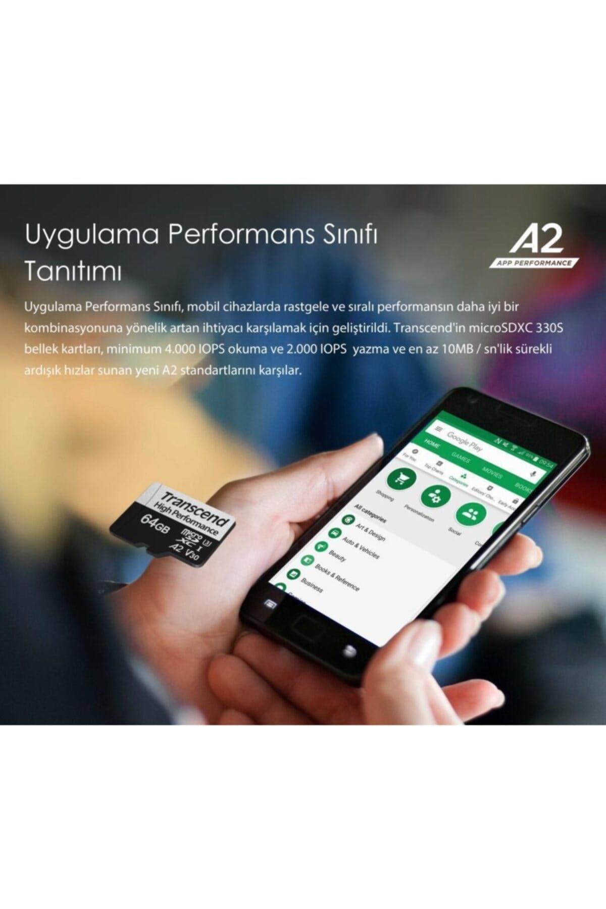Ts64gusd330s 64gb Microsd Uhs-ı U3 A2 Hafıza Kartı