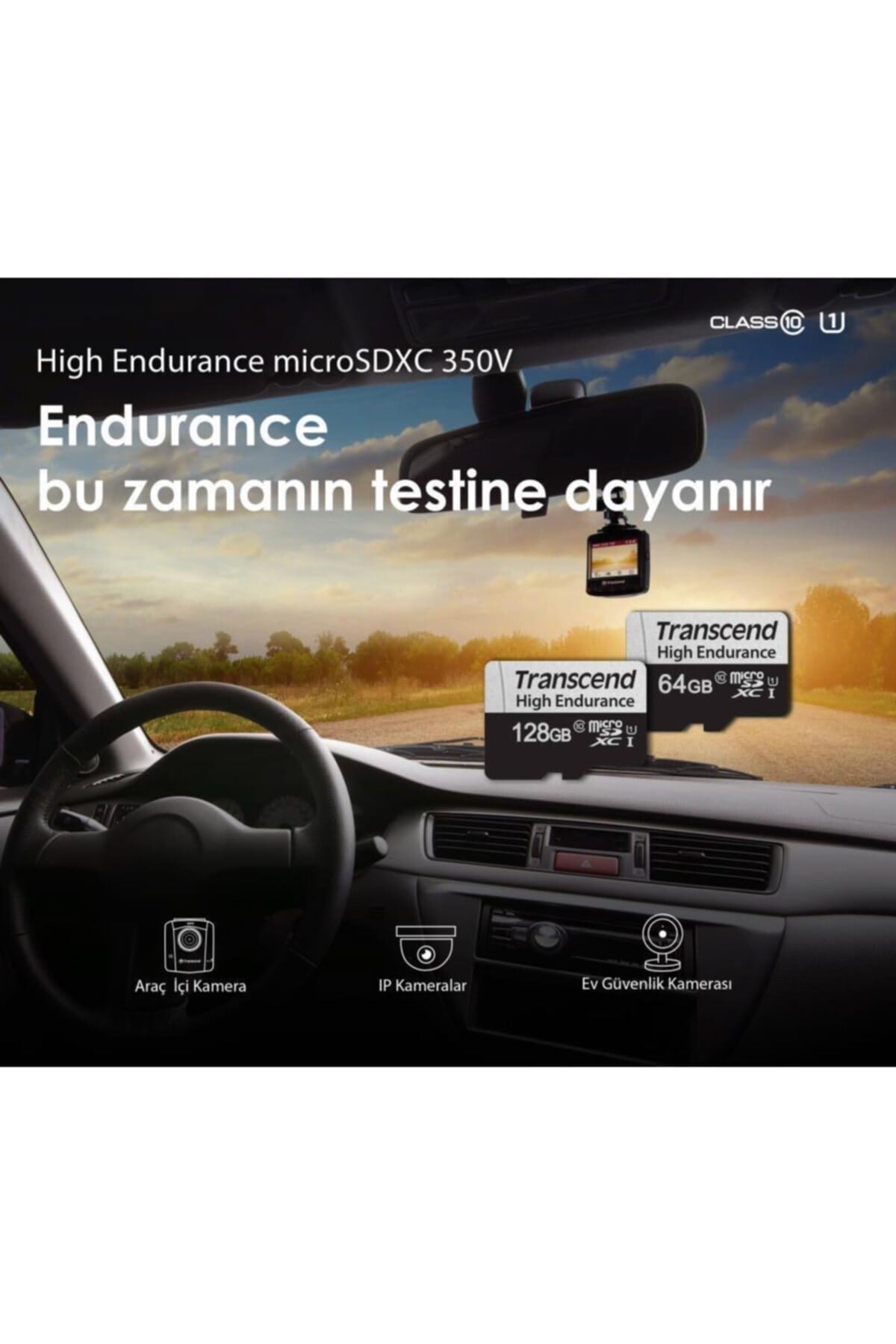 Ts64gusd350v 64gb High Endurance U1 Sürekli Kayıt Microsd Hafıza Kartı