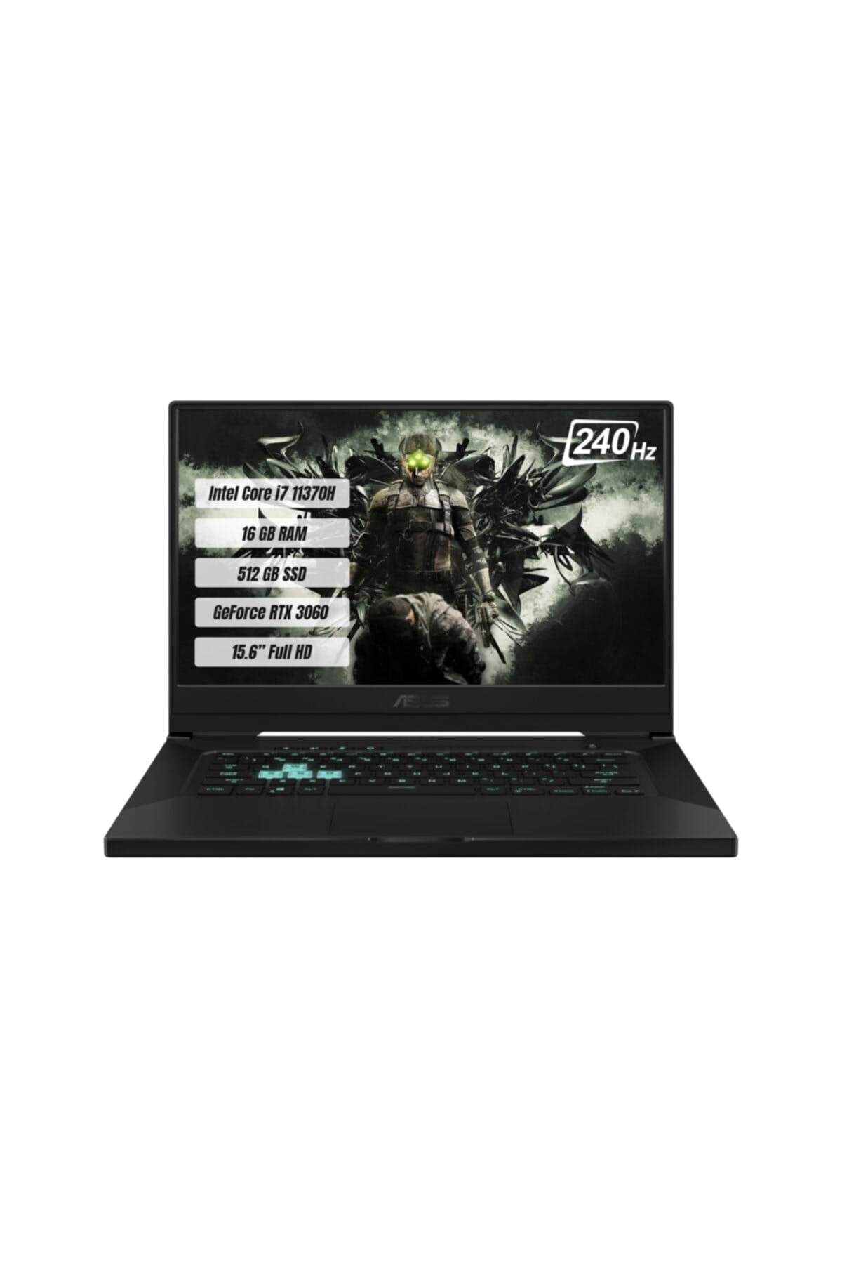 Tuf Dash f15 Fx516pm-az077 Intel Core I7 11370h 16 Gb 512 Gb Ssd Rtx 3060 240hz Dos 15.6 Fhd