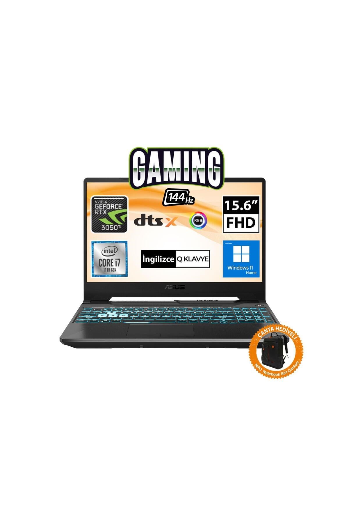 TUF Gaming F15 FX506HEB-00TT09 i7-11800H 64GB 2TBSSD RTX3050Ti 15.6