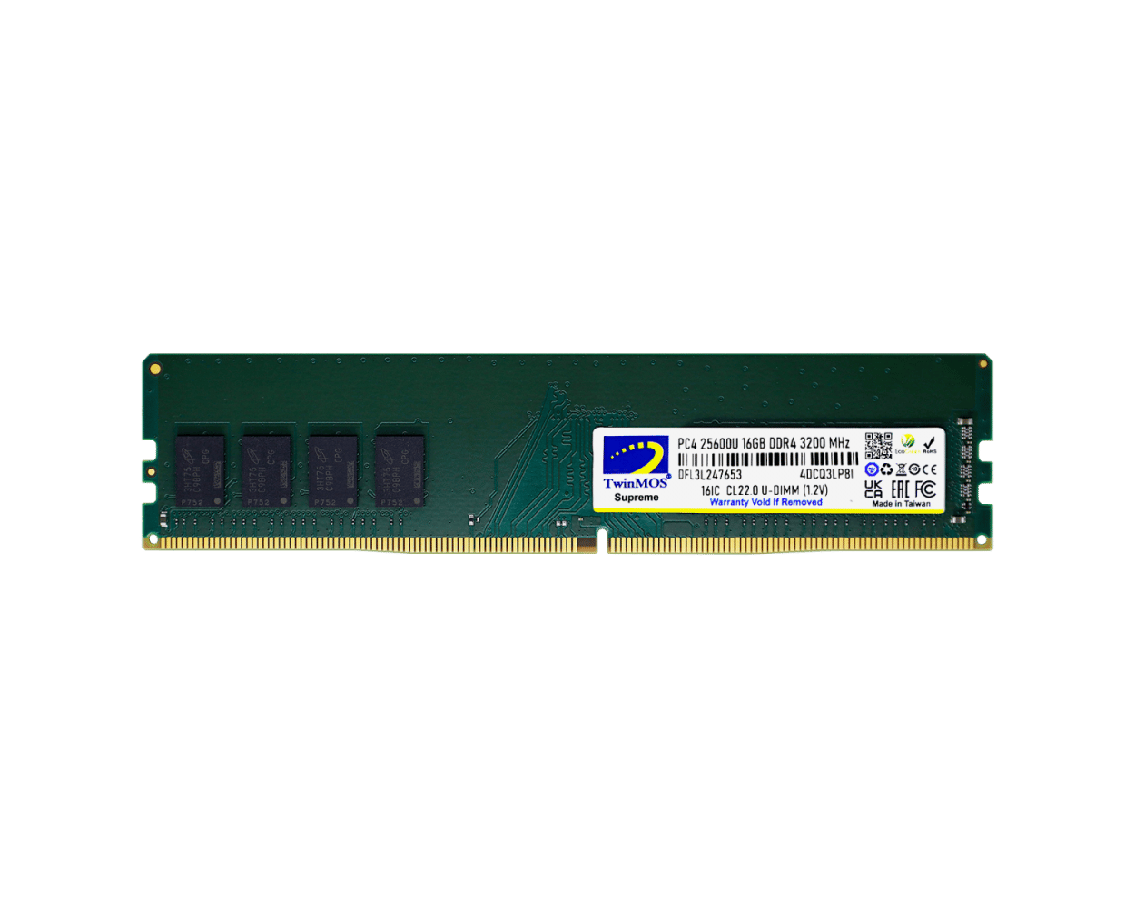 TWINMOS MDD416GB3200D 16GB (Tek Parça) DDR4 3200Mhz PC Bellek