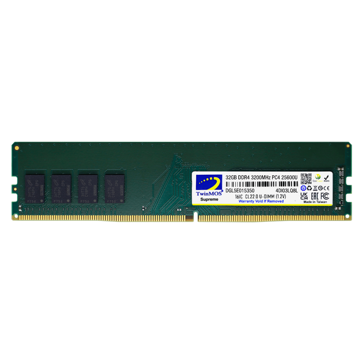 TWINMOS MDD432GB3200DWO 32GB (Tek Parça) DDR4 3200Mhz PC Bellek