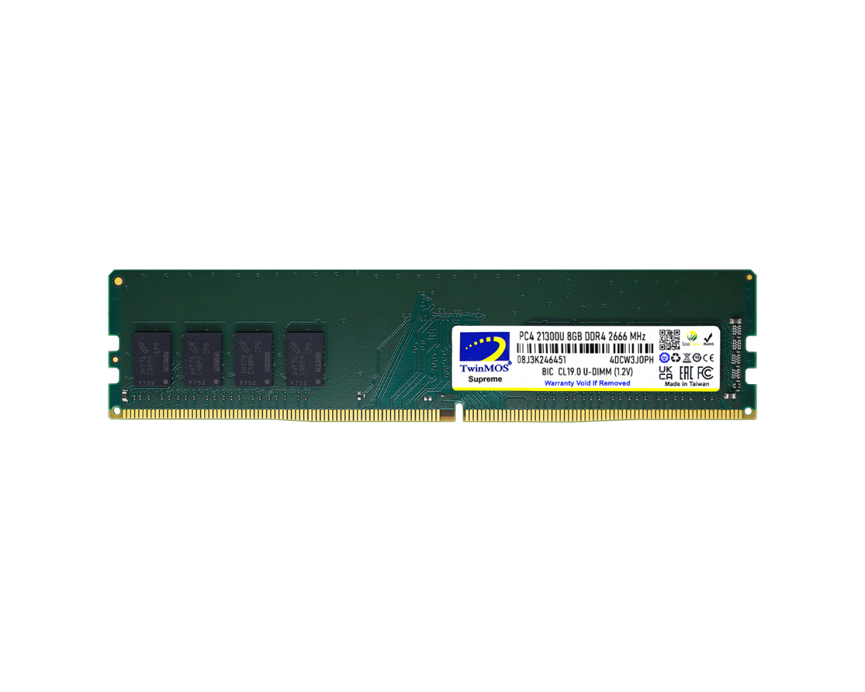 TWINMOS MDD48GB2666D 8GB DDR4 2666Mhz PC Bellek