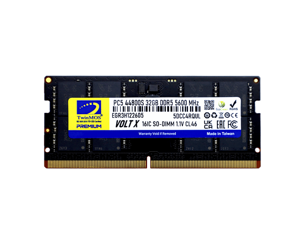 TWINMOS TMD532GB5600S46 32GB (Tek Parça) DDR5 5600MHz Notebook Bellek