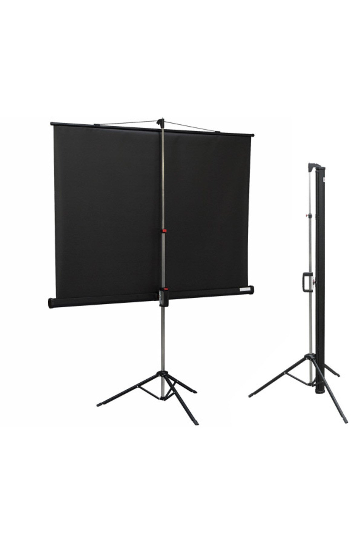 TX-20 200x200 cm Tripod Ayaklı Taşınabilir Manuel Projeksiyon Perdesi (Arkası Siyah Fonlu)