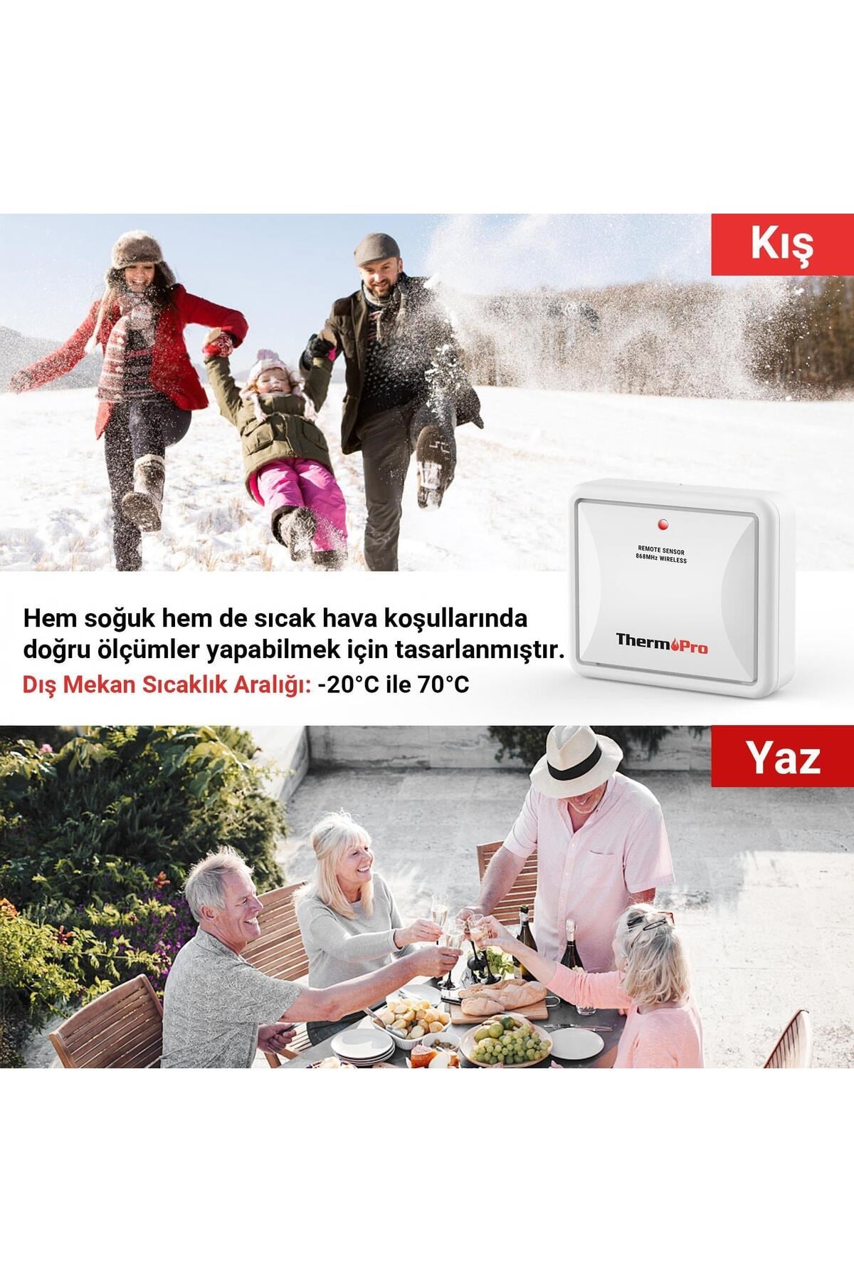 TX2CA İlave Dış Sensör, TP200C modeli ile uyumludur.