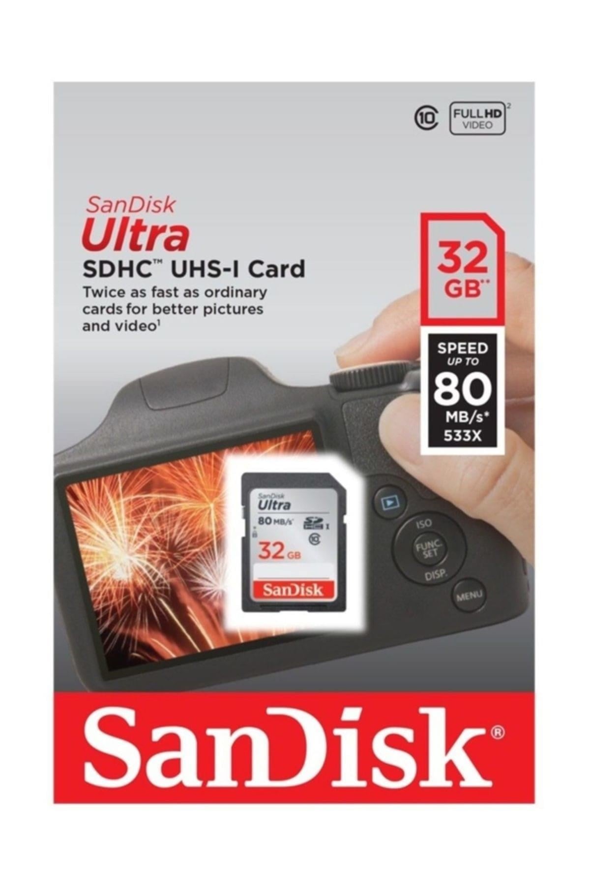 Ultra SDHC 80MB/s Class 10 UHS-I Hafıza Kartı  32 GB SDSDUNC-032G-GN6IN