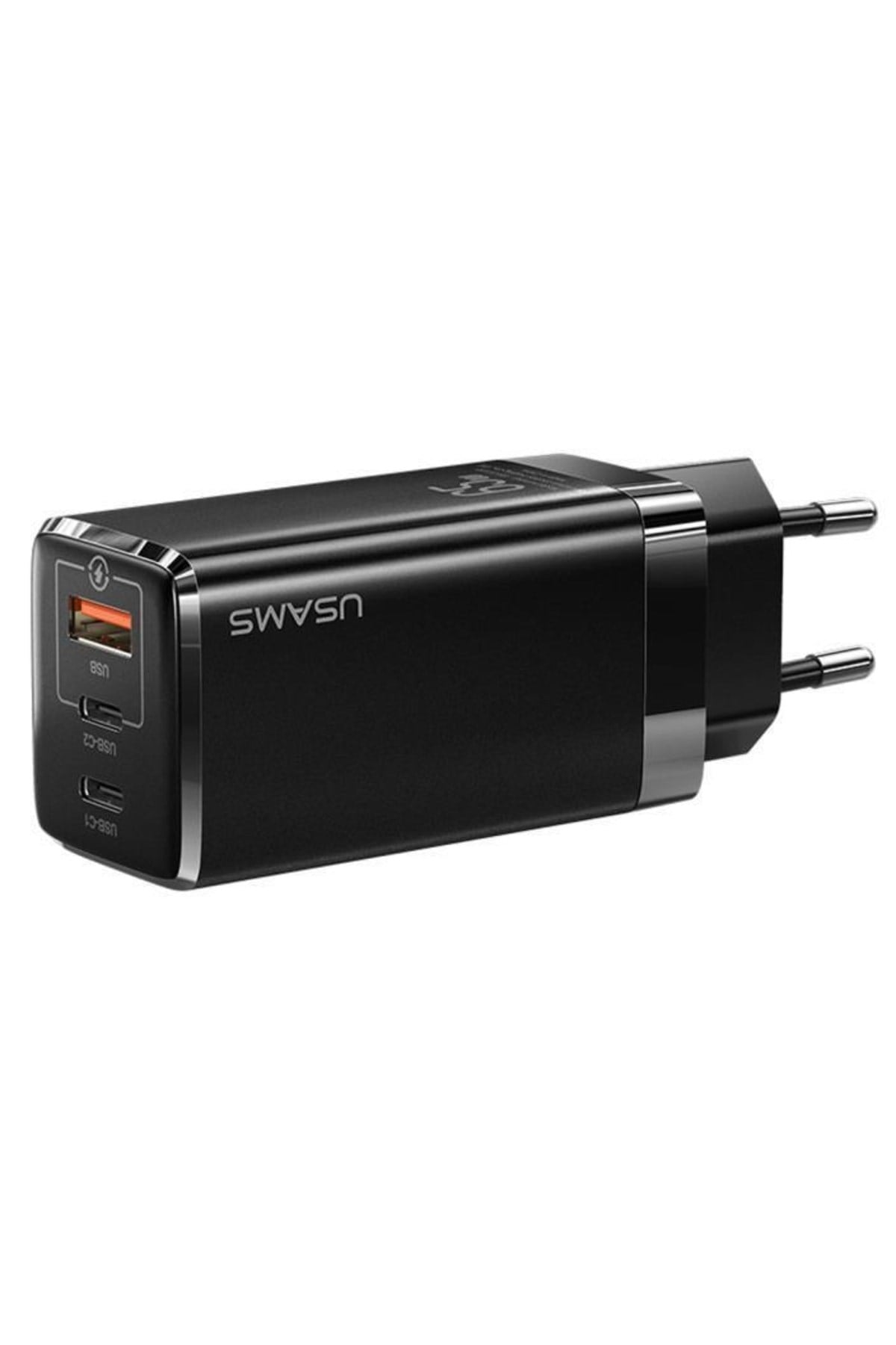 Us-cc110b T33 65w Qc+pd 2type-c+1usb Mini Gan Hızlı Şarj Başlığı-siyah