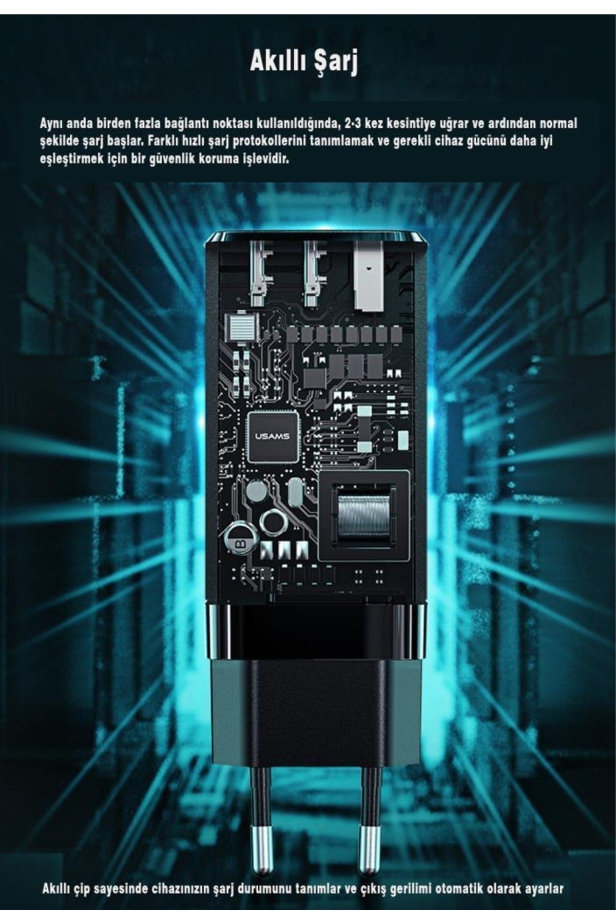 Us-cc110w T33 65w Qc+pd 2type-c+1usb Mini Gan Hızlı Şarj Başlığı-beyaz