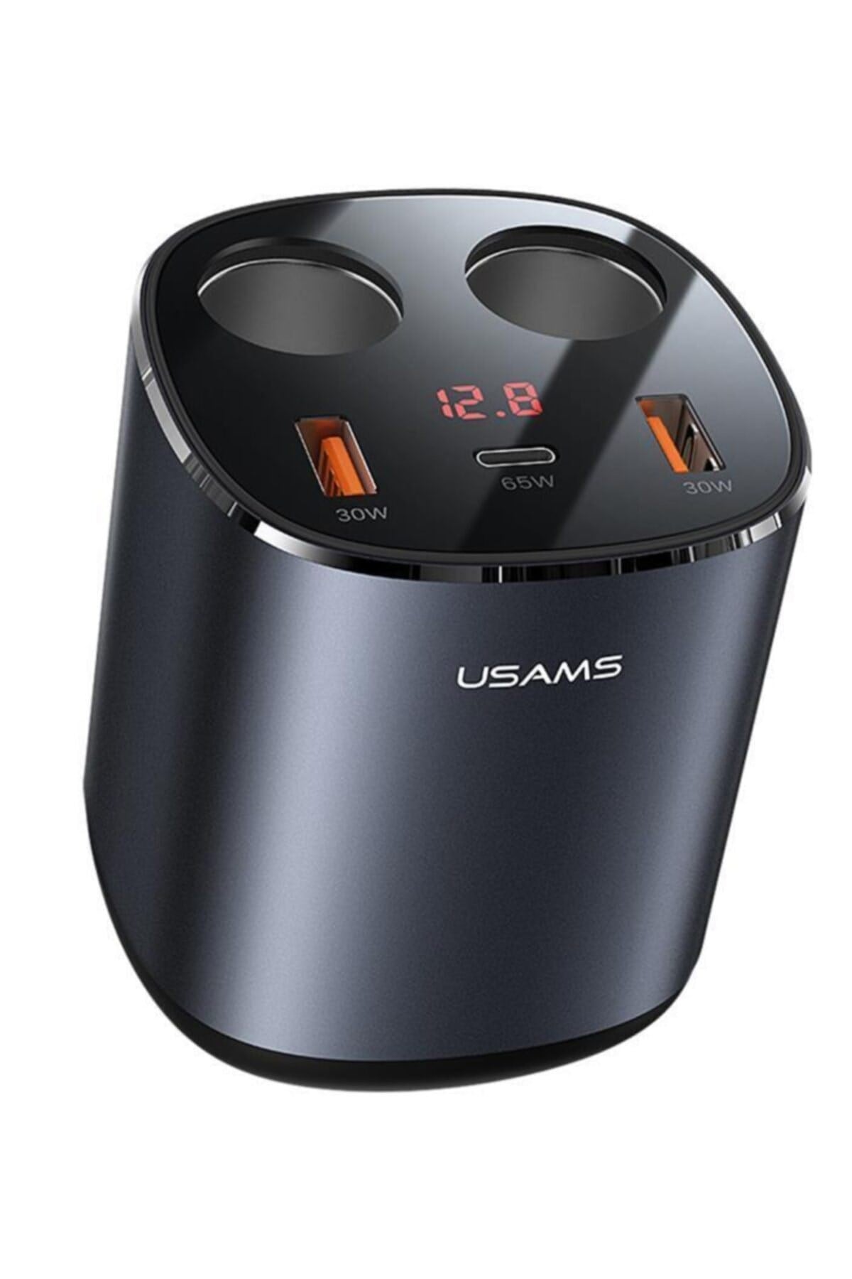 Us-cc151 Dijital Göstergeli 2x30w Usb+1x65w Pd+2x60w Çakmaklık 245w Araç Hızlı Şarj Organizeri
