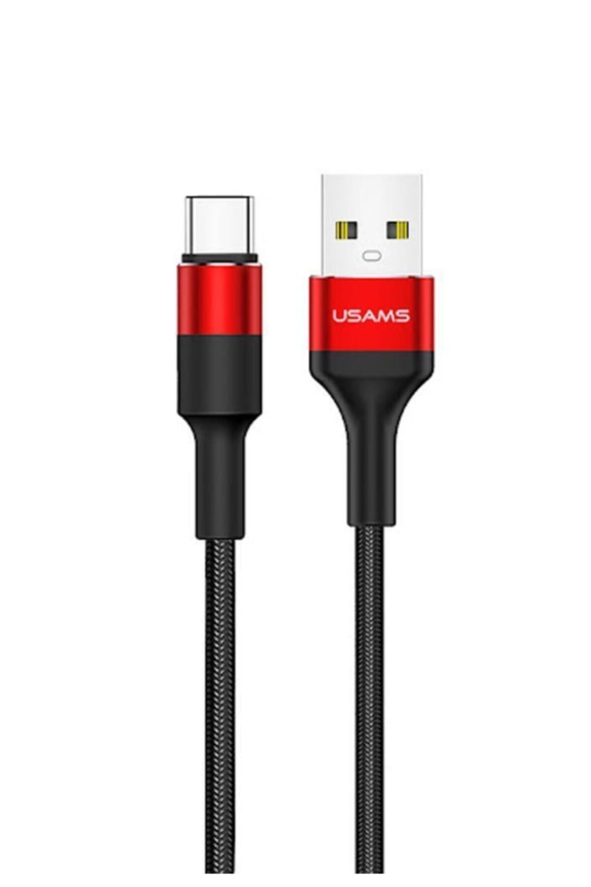 Us-sj221 1.2m Usb To Type-c Güçlendirilmiş Örgülü Şarj Ve Data Kablosu