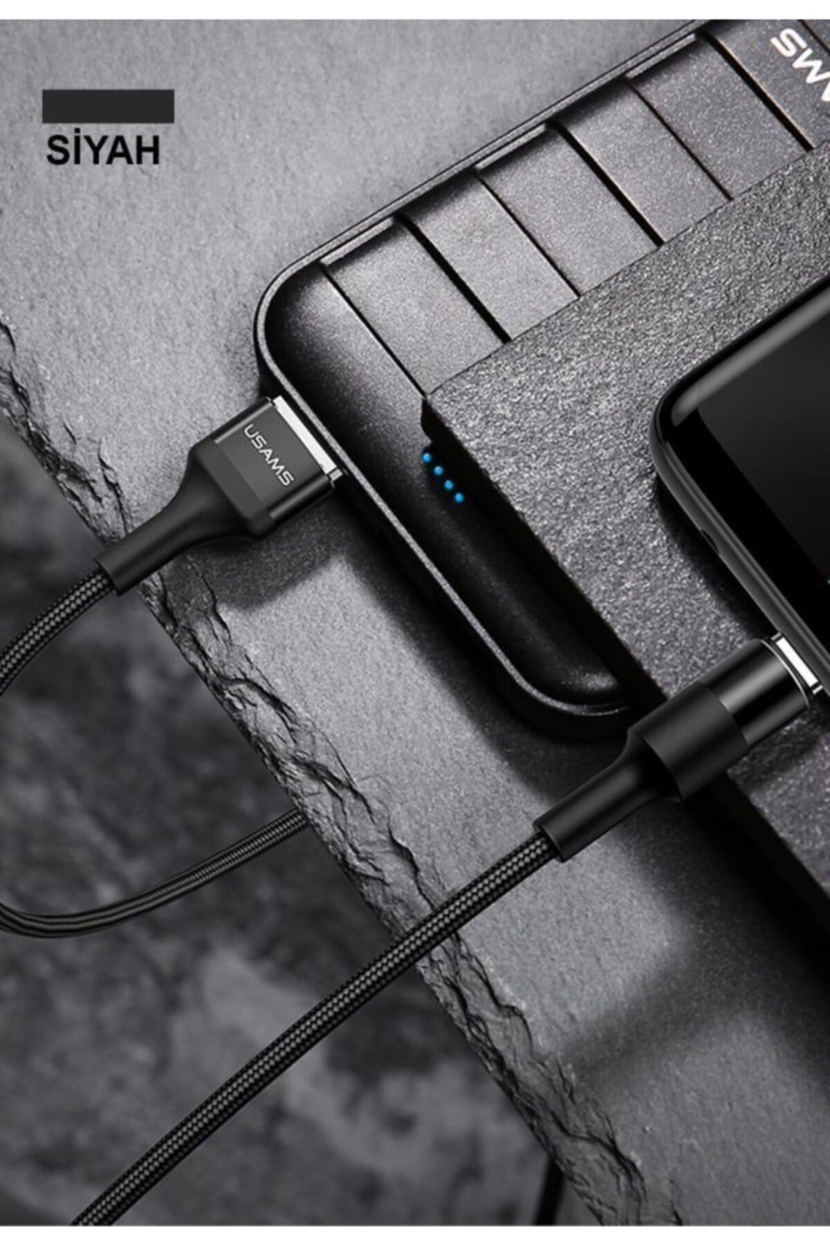 Us-sj221 1.2m Usb To Type-c Güçlendirilmiş Örgülü Şarj Ve Data Kablosu