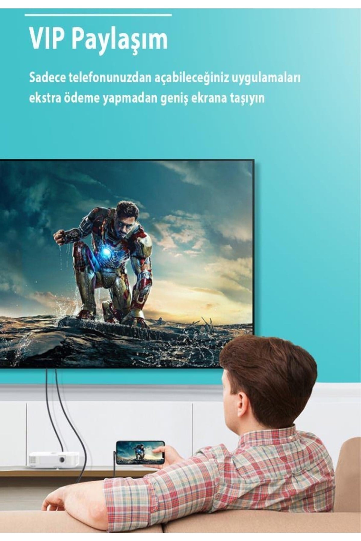 Us-sj442 U53 2m Fullhd Lightning To Hdmı, Iphonedan Tvye Ses Ve Görüntü Aktarma Kablosu