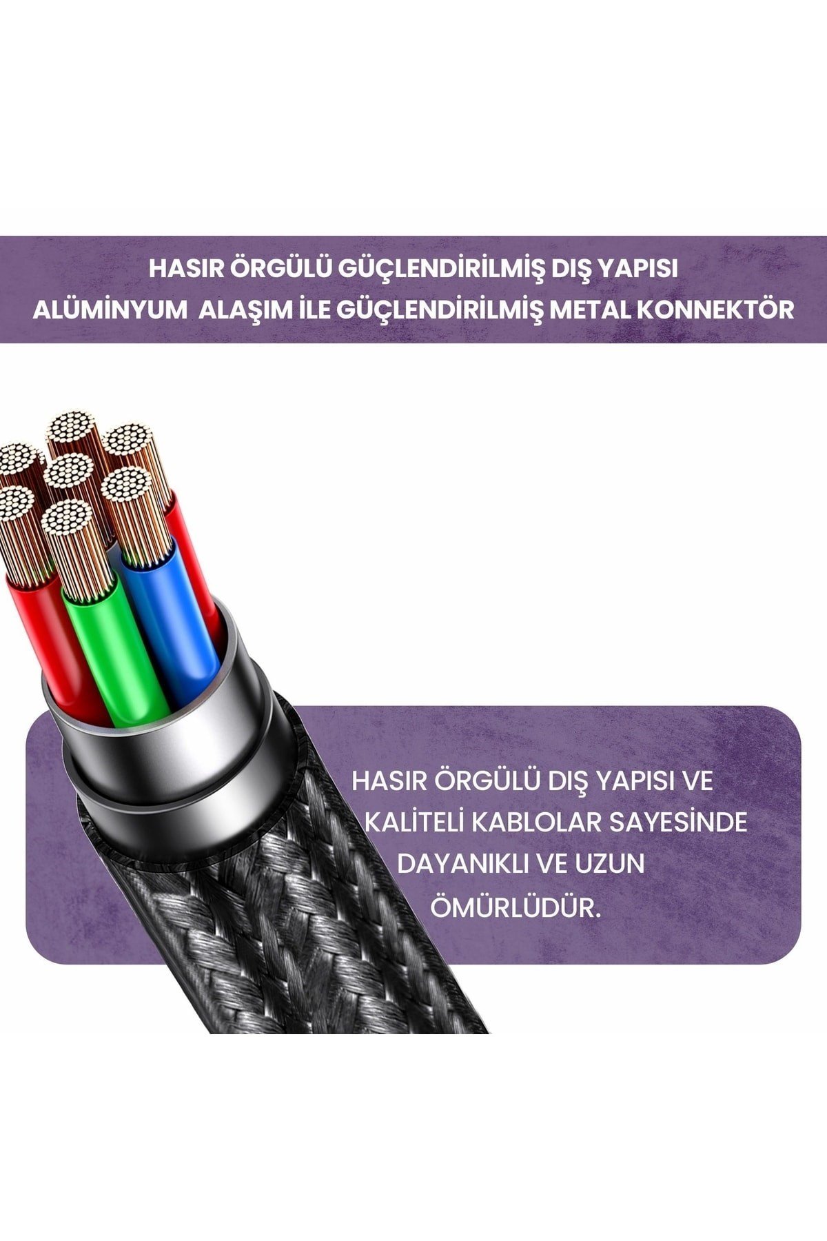 Us-sj549 Usb Type-c To Type-c Lightning Microusb,1.2m Pd 3a Hızlı Şarj Kablosu