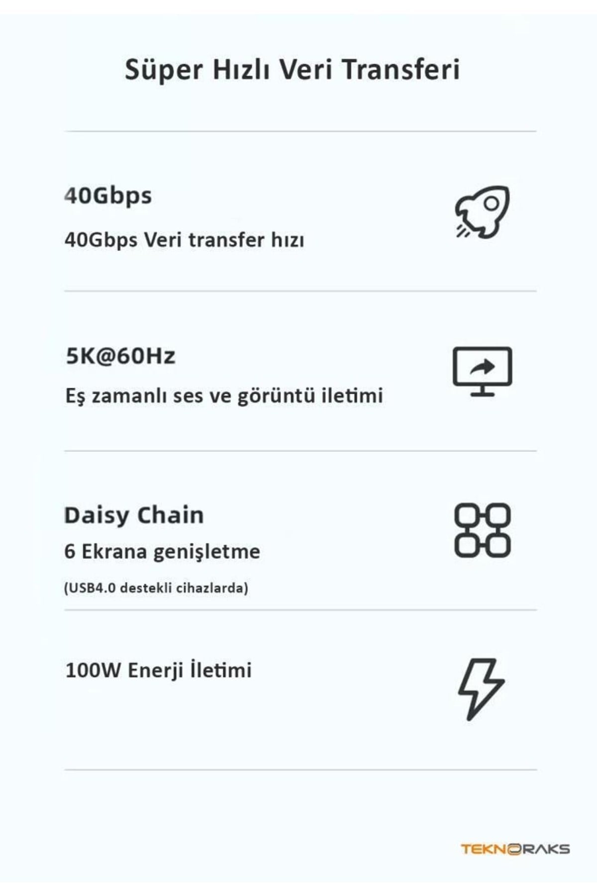 Us-sj553 U72 Type-c To Type-c 5k 60hz 0.8m 100w Usb4 Ses,görüntü,data Aktarma Kablosu