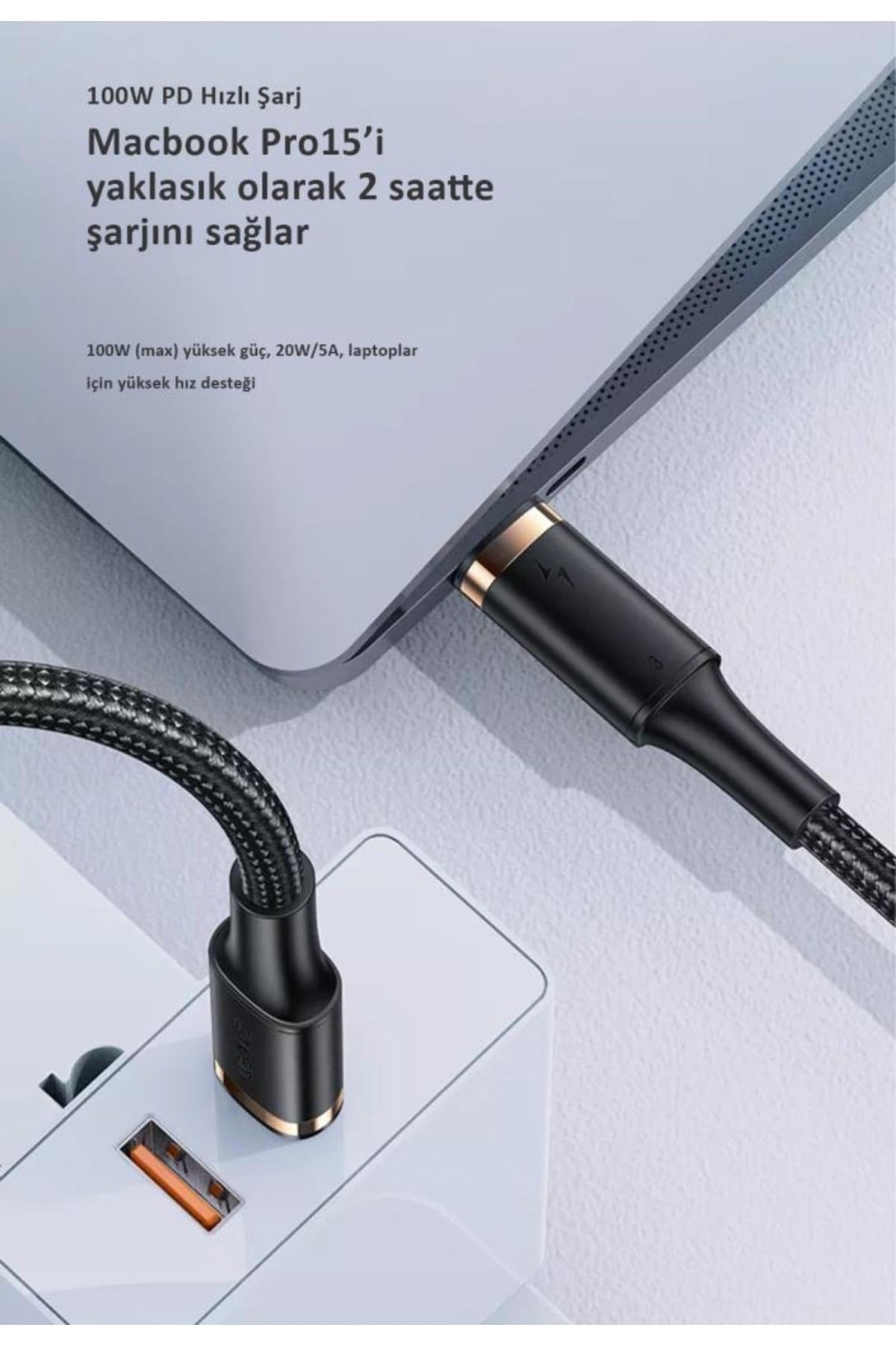 Us-sj553 U72 Type-c To Type-c 5k 60hz 0.8m 100w Usb4 Ses,görüntü,data Aktarma Kablosu