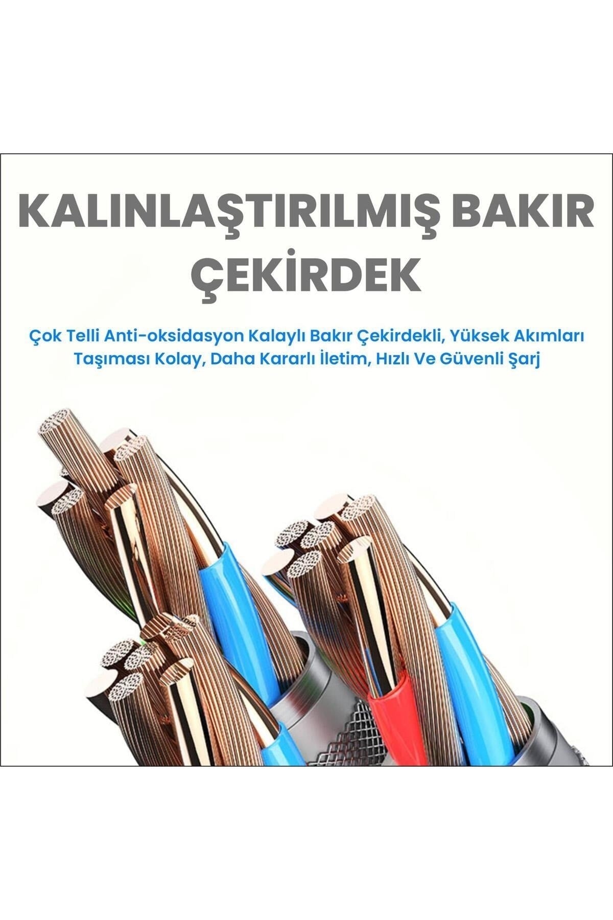US-SJ616 Type-C+Lightning+MicroUSB, 6in1 Dijital Göstergeli PD100W Hızlı Şarj ve Data Kablosu