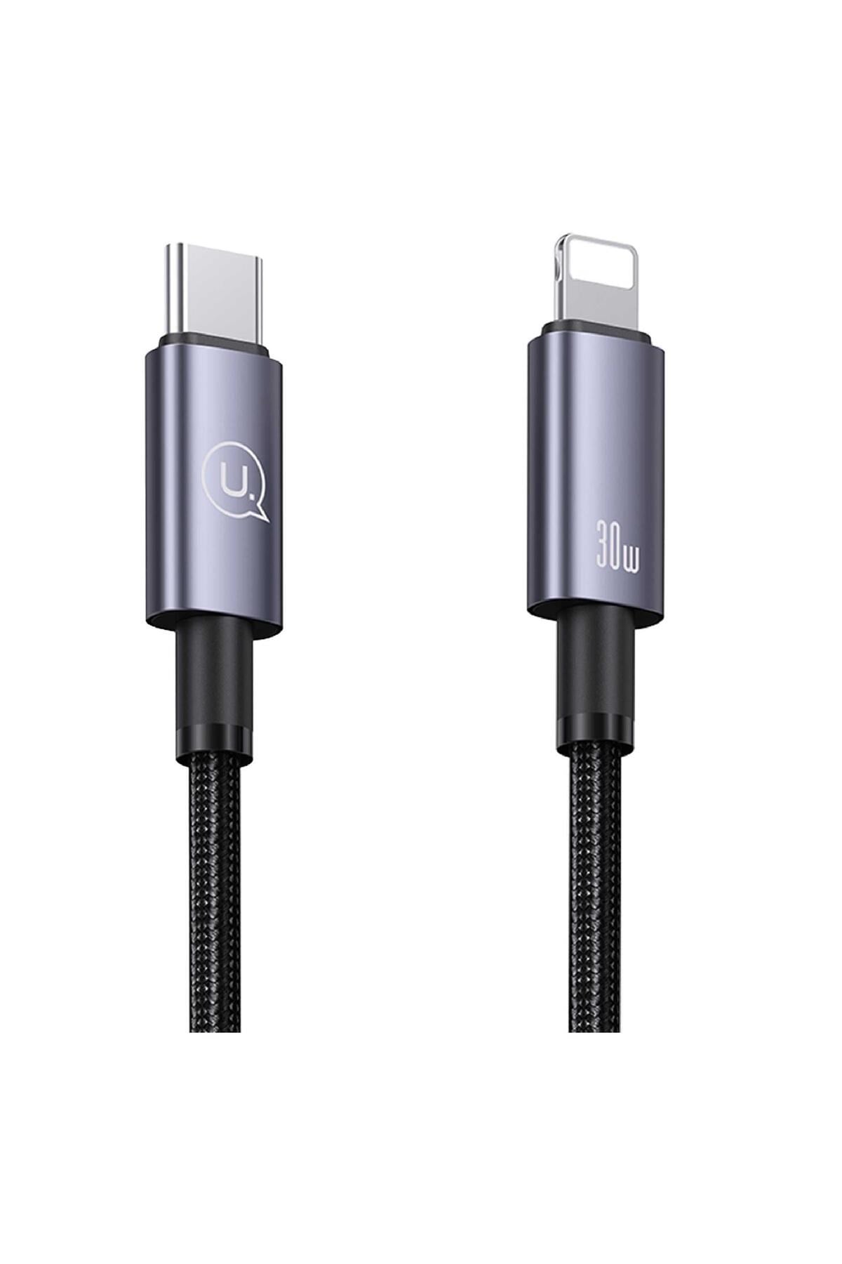 US-SJ662 1.2m PD 30W Type-C to Lightning iPhone Hızlı Şarj ve Data Kablosu