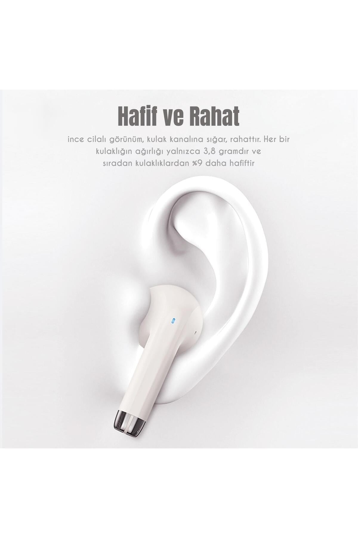 US-YO17 IOS/Android Uyumlu BT5.3 TWS Bluetooth Kulaklık-Bej