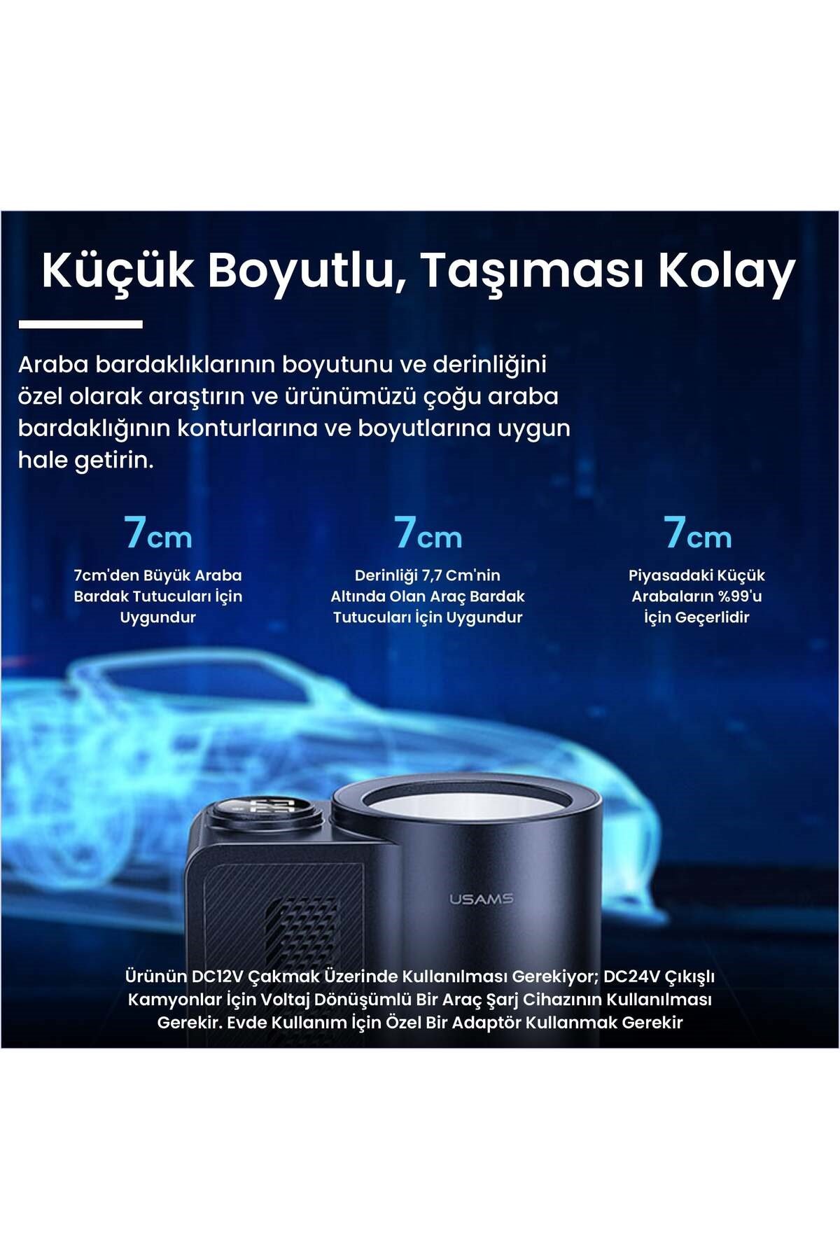 US-ZB230 Dijital Göstergeli Hızlı Soğutma Özellikli Araç İçi Bardak Tutucu