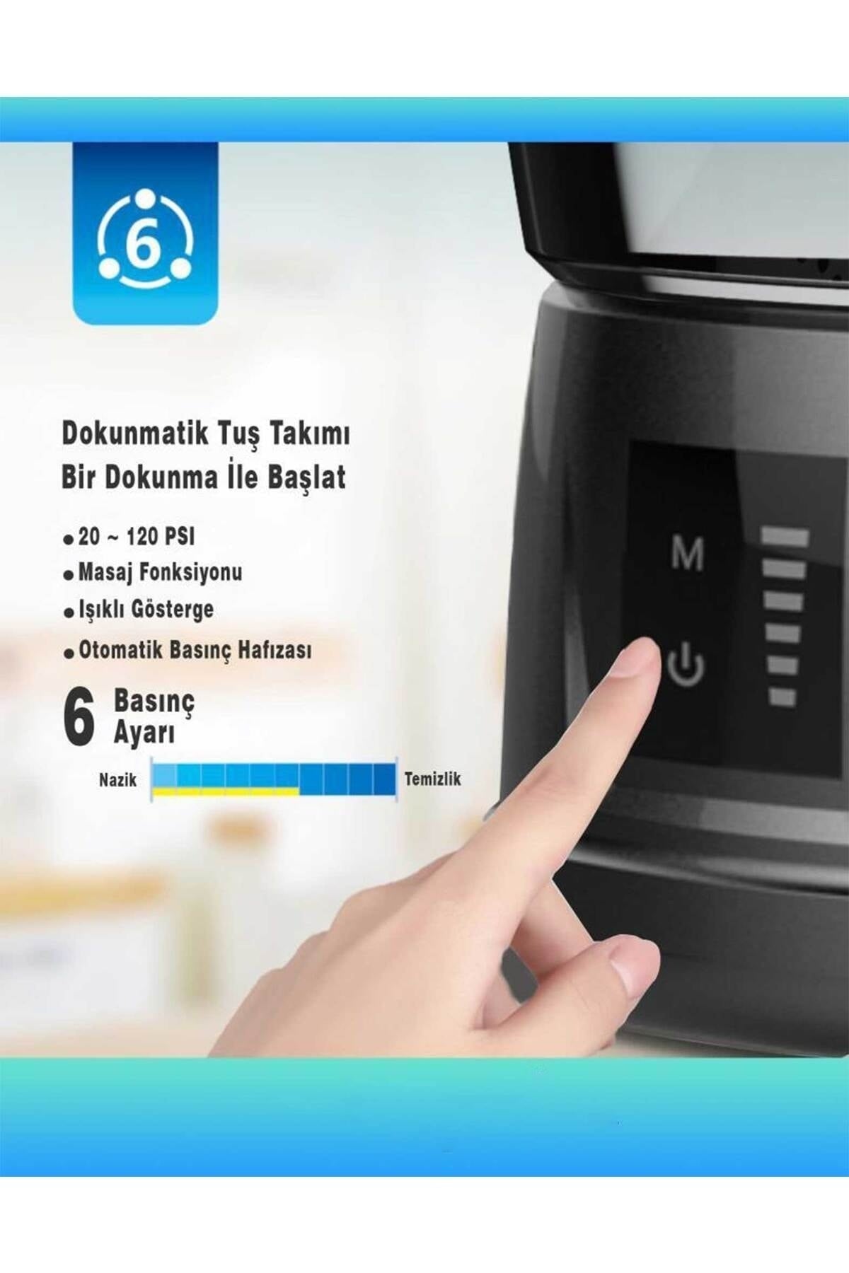 V700plus-b Water Flosser Profesyonel, Masajlı, 1000ml Diş/protez Bakım Ve Ağız Duş