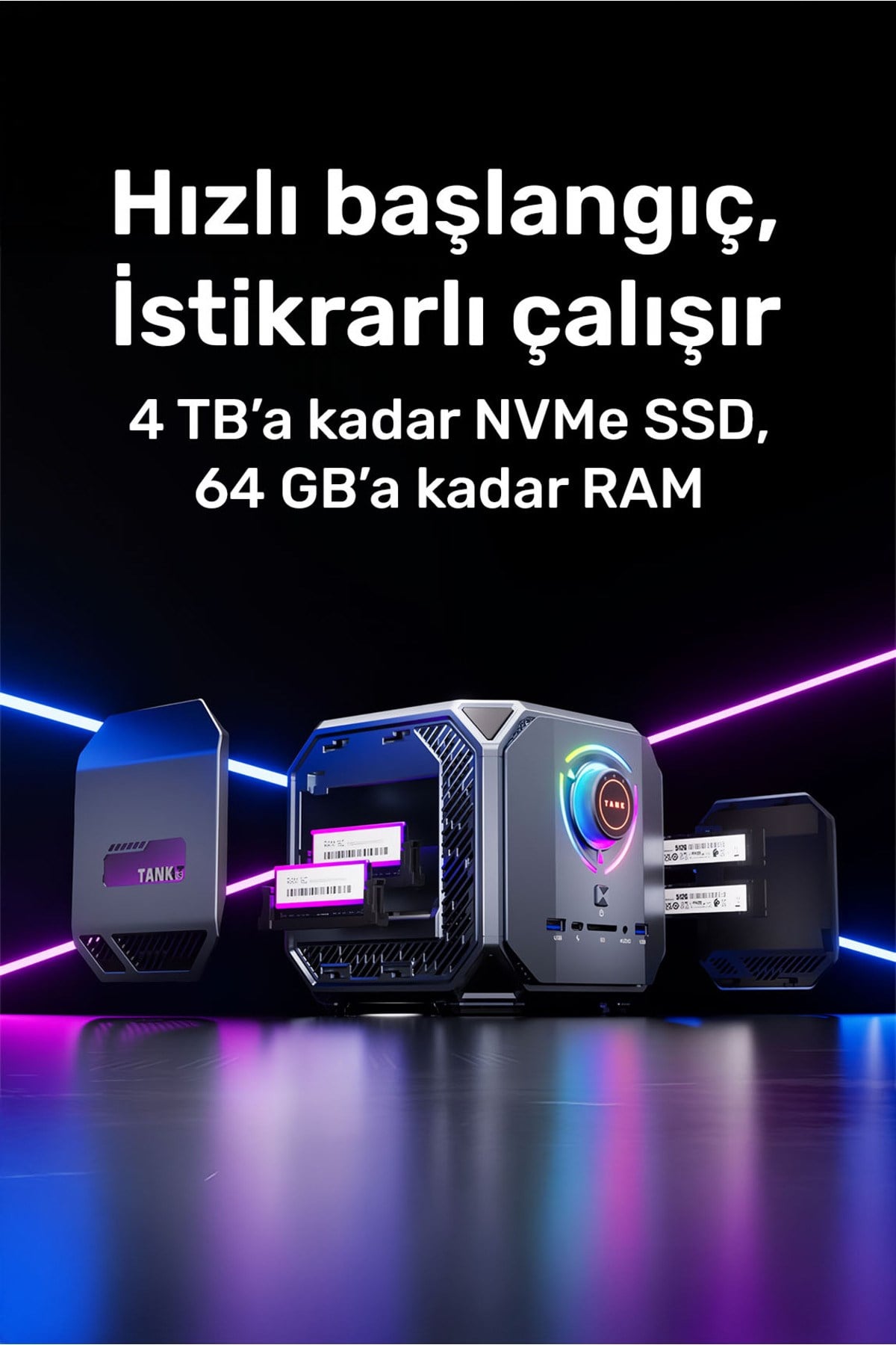 Vector GT-I129.3080A013 i9-12900H 64GB 1TBSSD+1TBSSD RTX3080 FreeDOS Mini PC